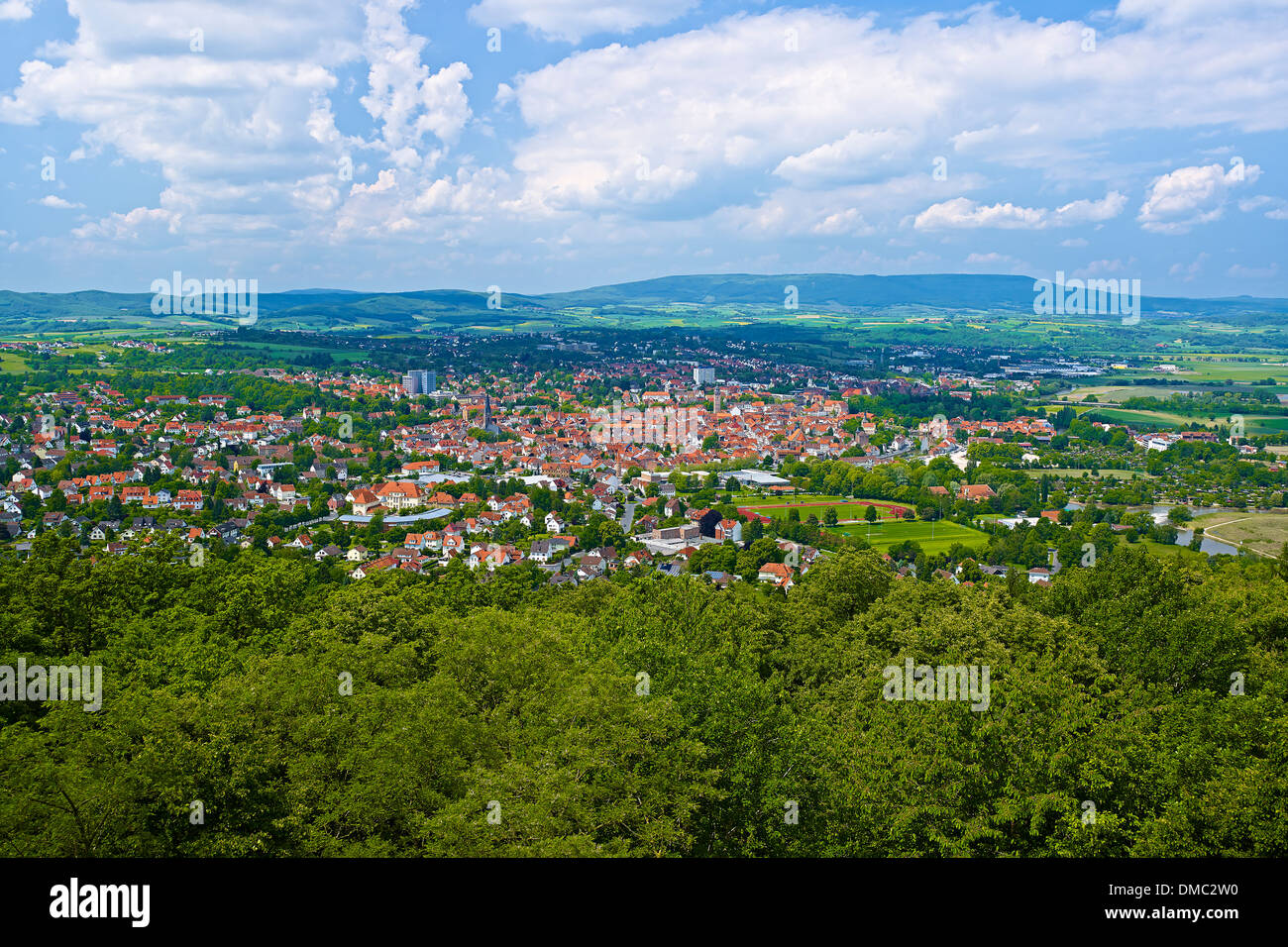 View over  Eschwege, Werra-Meißner district, Hesse, Germany Stock Photo