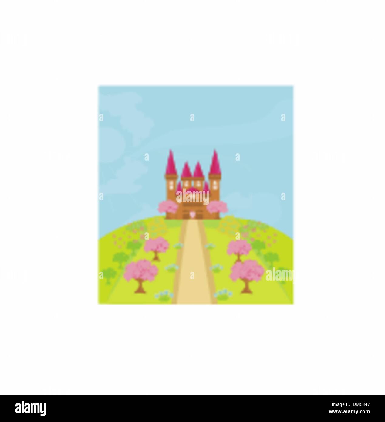 Magic Fairy Tale Princess Castle Stock Vector Image & Art - Alamy