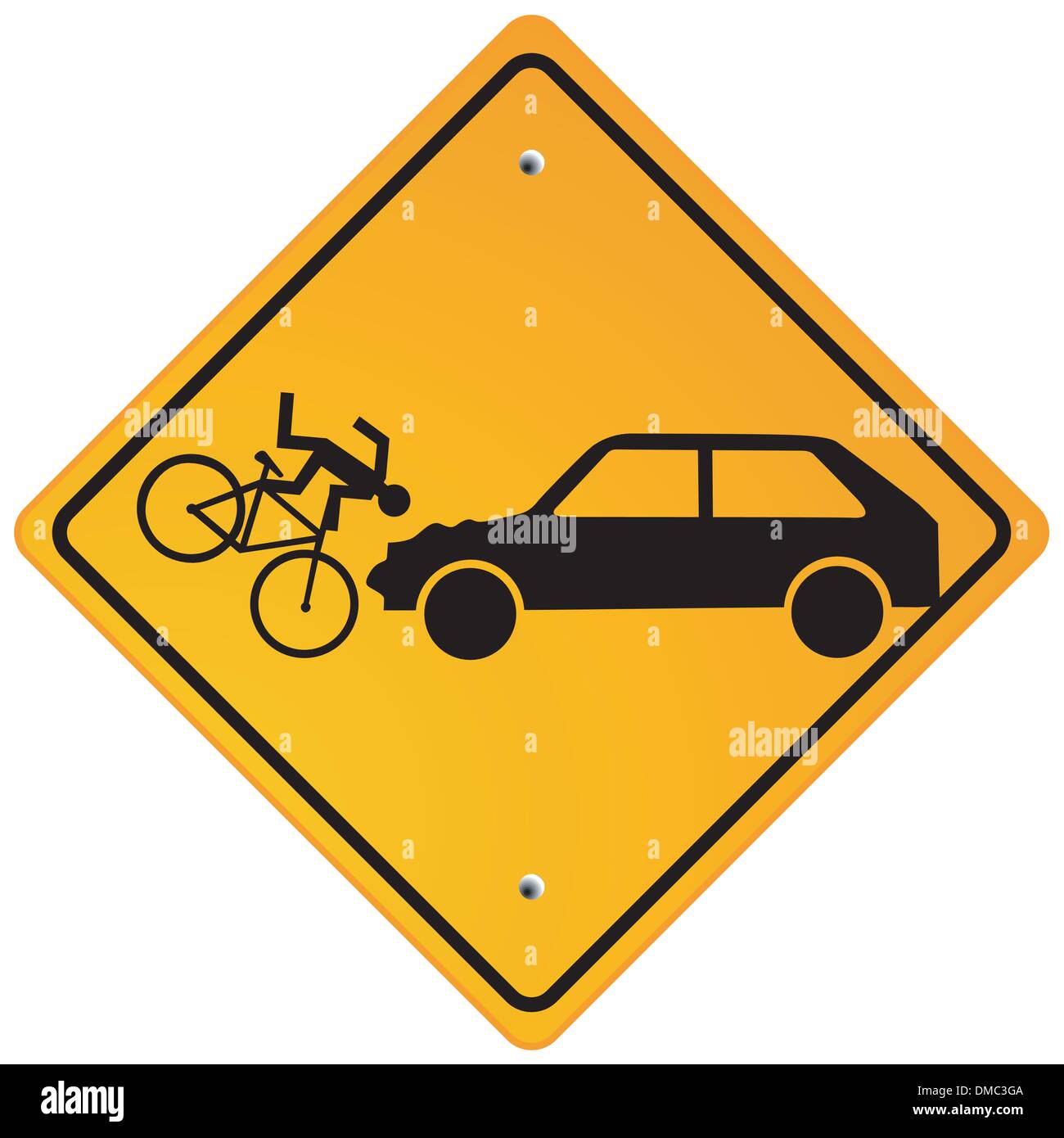 Caution cyclists Stock Vector