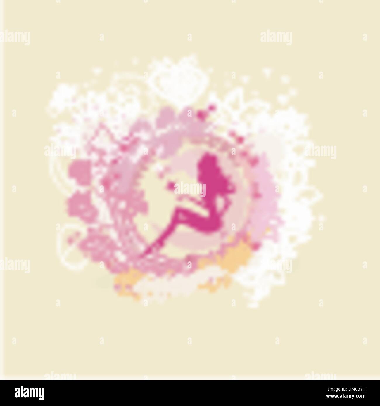 floral background with a beautiful fairy Stock Vector Image & Art - Alamy