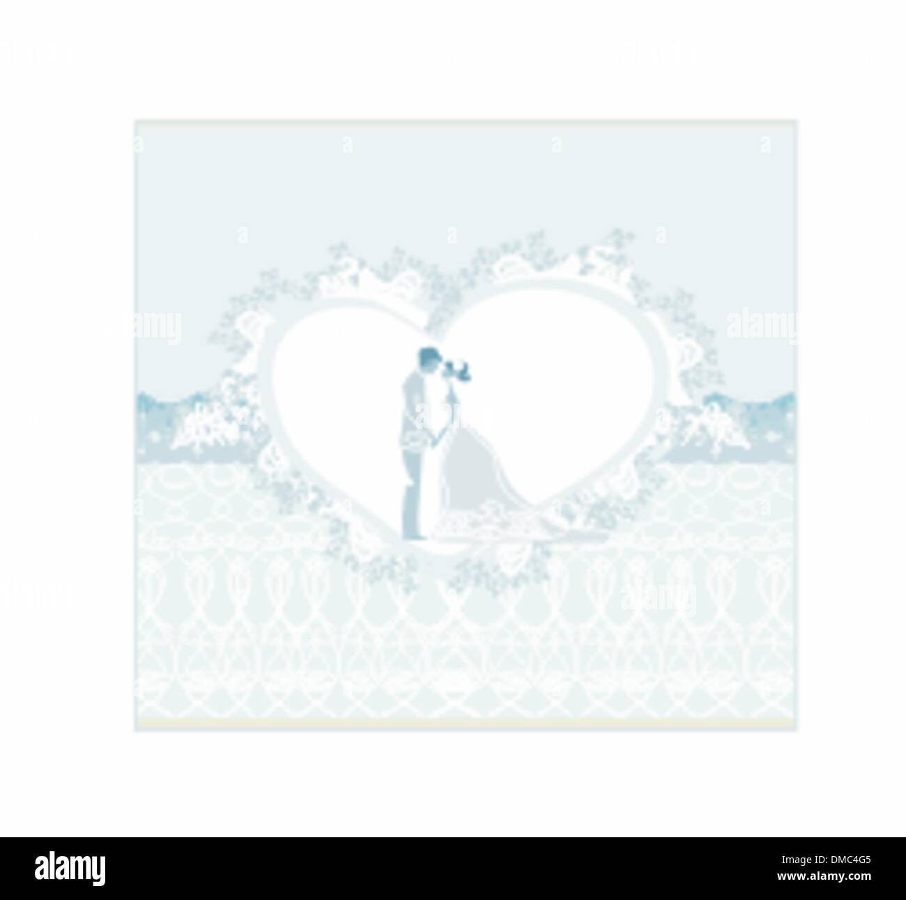 elegant wedding invitation with wedding couple Stock Vector Image & Art ...
