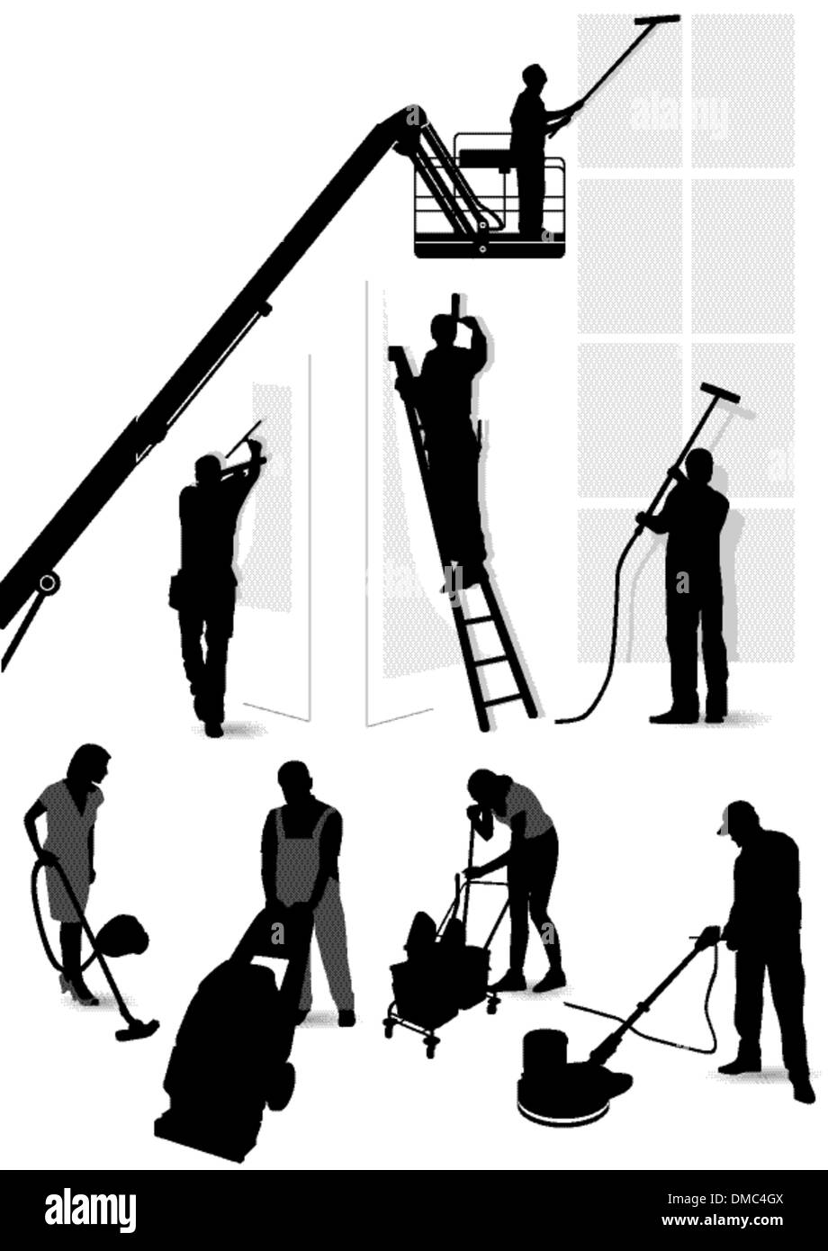 Building services and cleaning Stock Vector