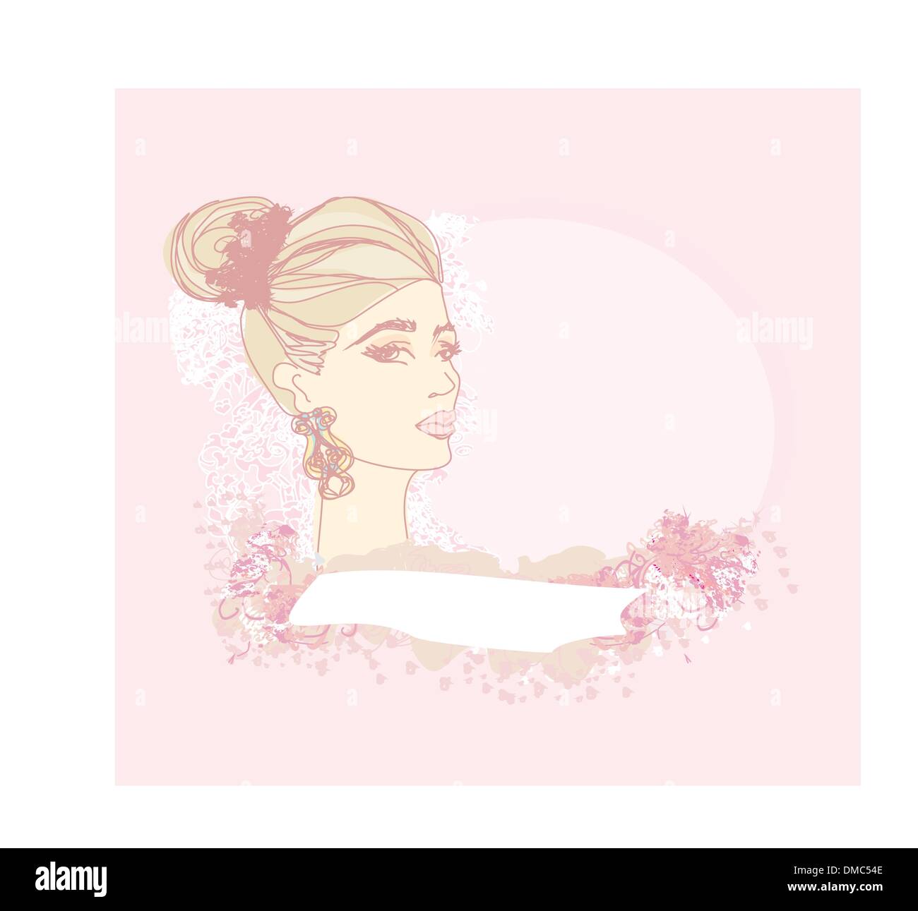 Abstract Beautiful Woman doodle Portrait Stock Vector Image & Art - Alamy
