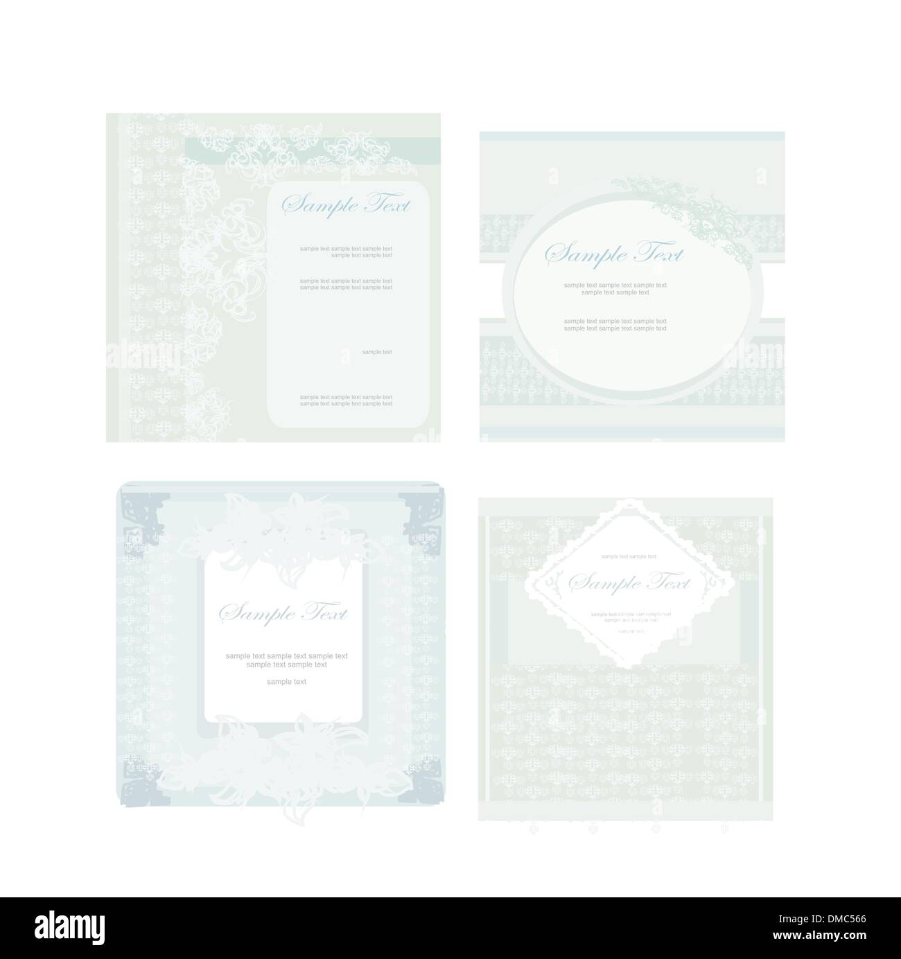 Stylish Wedding templates set Stock Vector