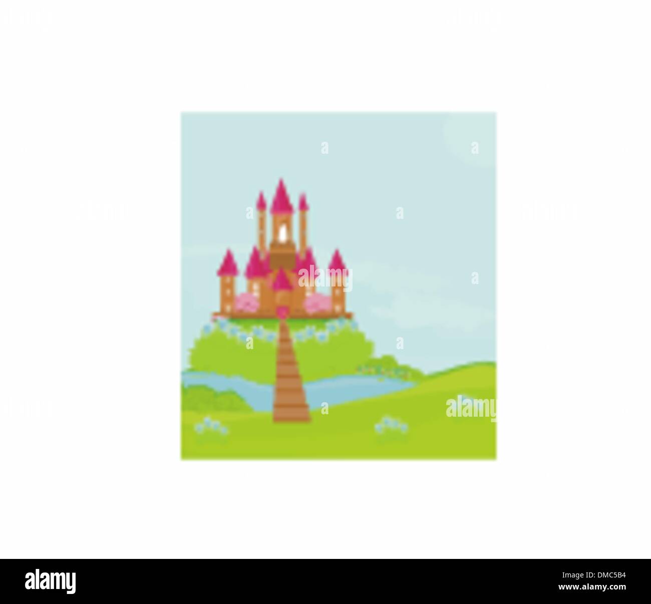 Magic Fairy Tale Princess Castle Stock Vector