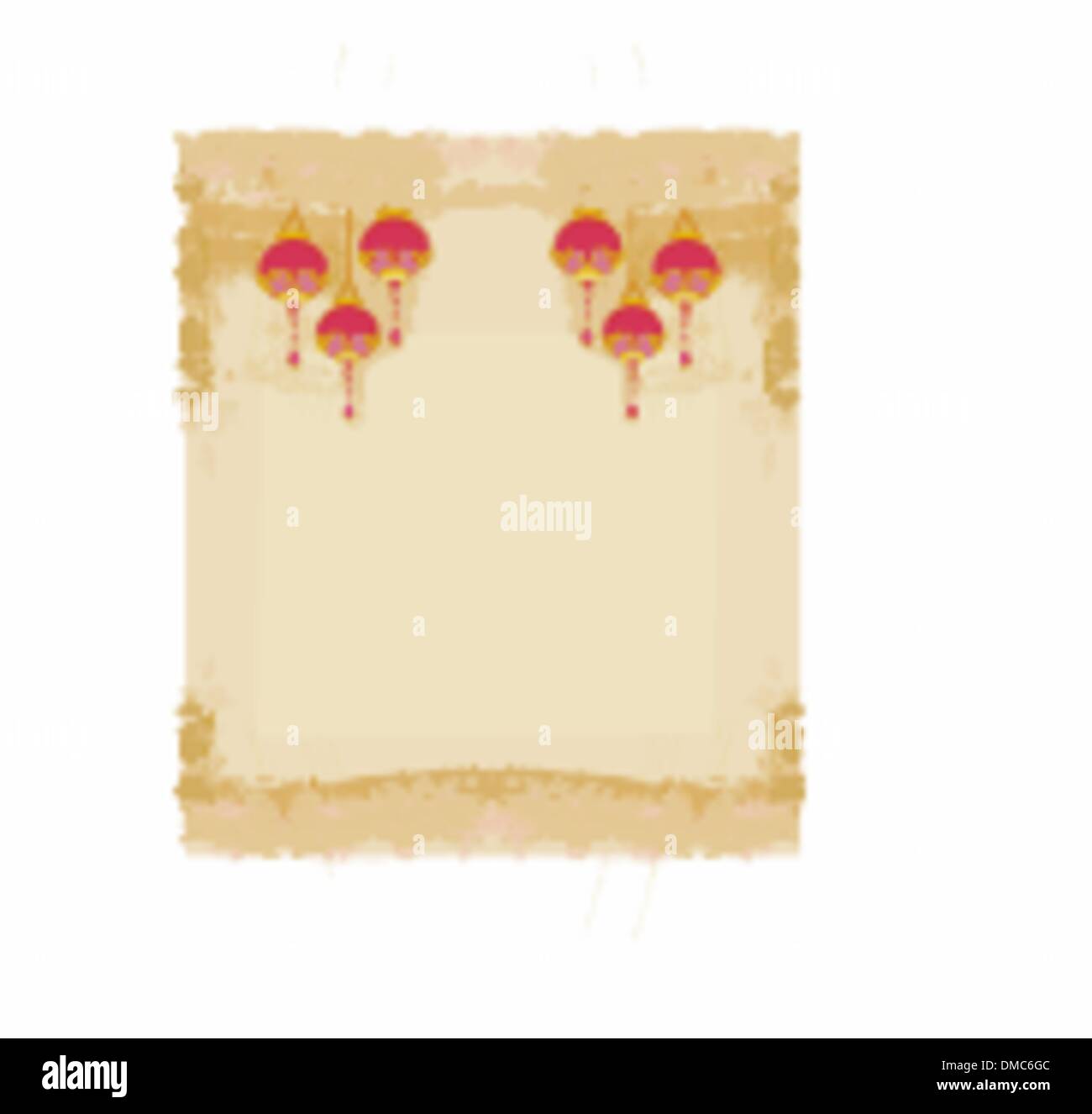 Chinese New Year with lanterns card , vector illustration Stock Vector ...