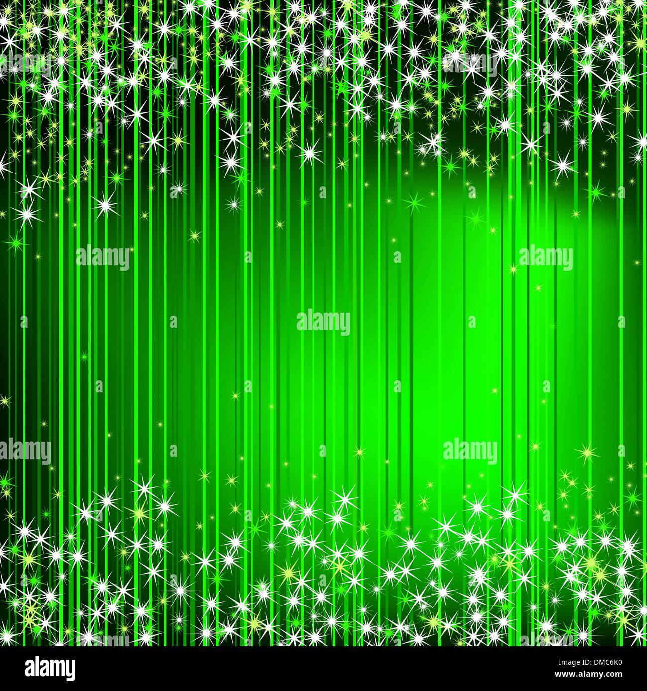 Green Abstract Background with stars Stock Vector