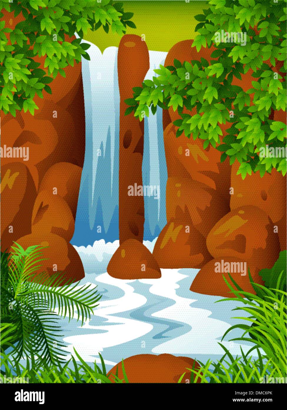 Beautiful cascade Stock Vector Images - Alamy