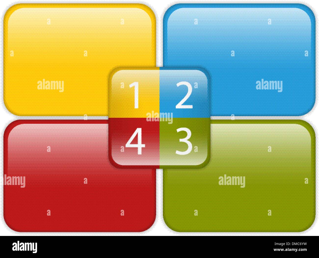Colorful Business Diagram Glossy Stock Vector