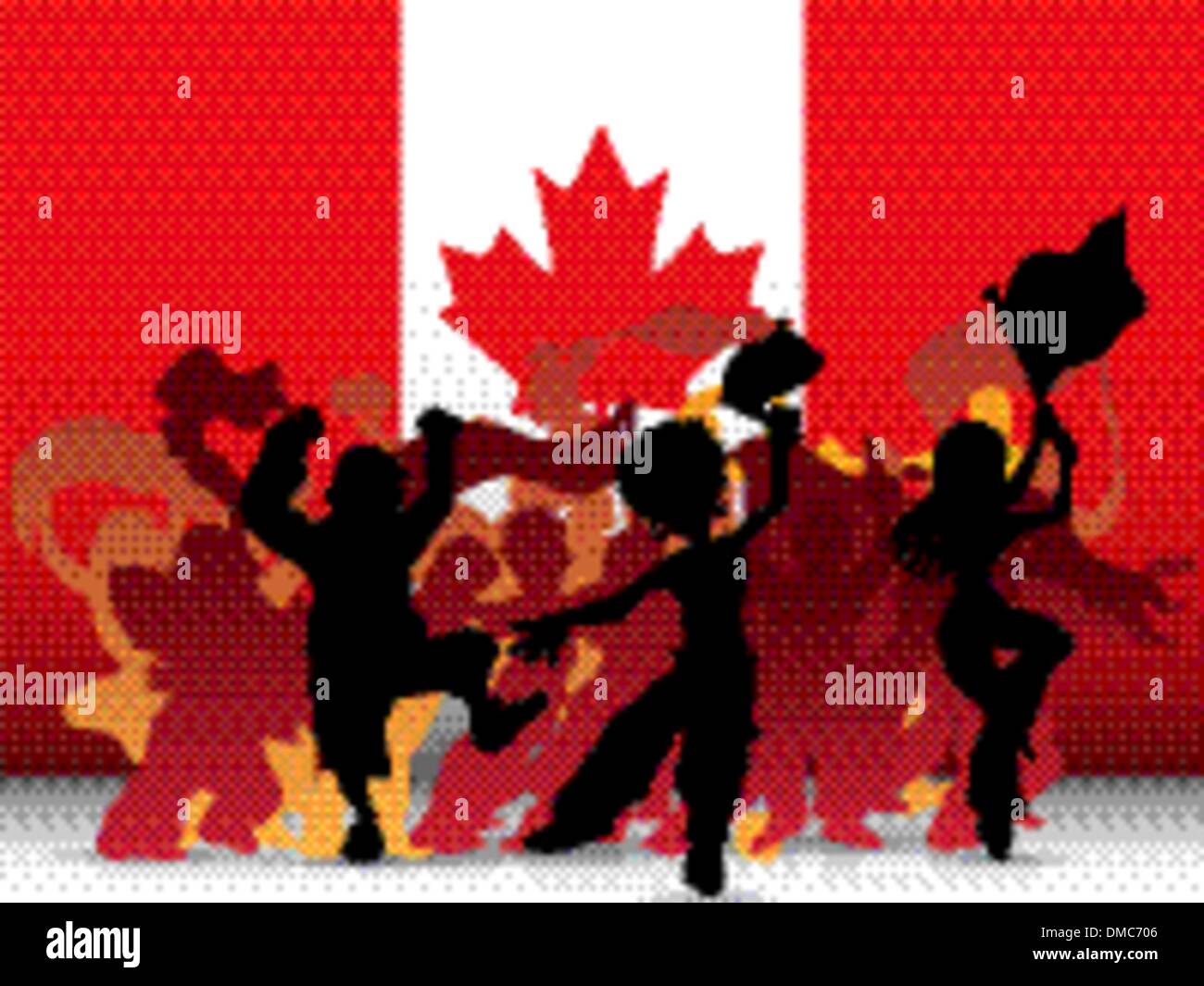 Canada Sport Fan Crowd with Flag Stock Vector Image & Art Alamy