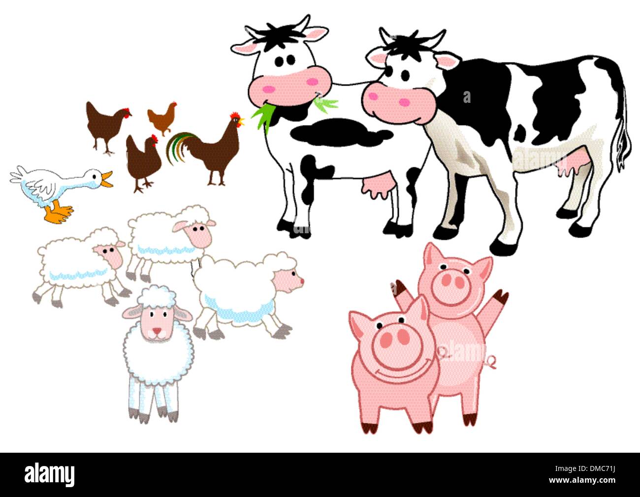 Rural dairy farm Stock Vector Images Alamy