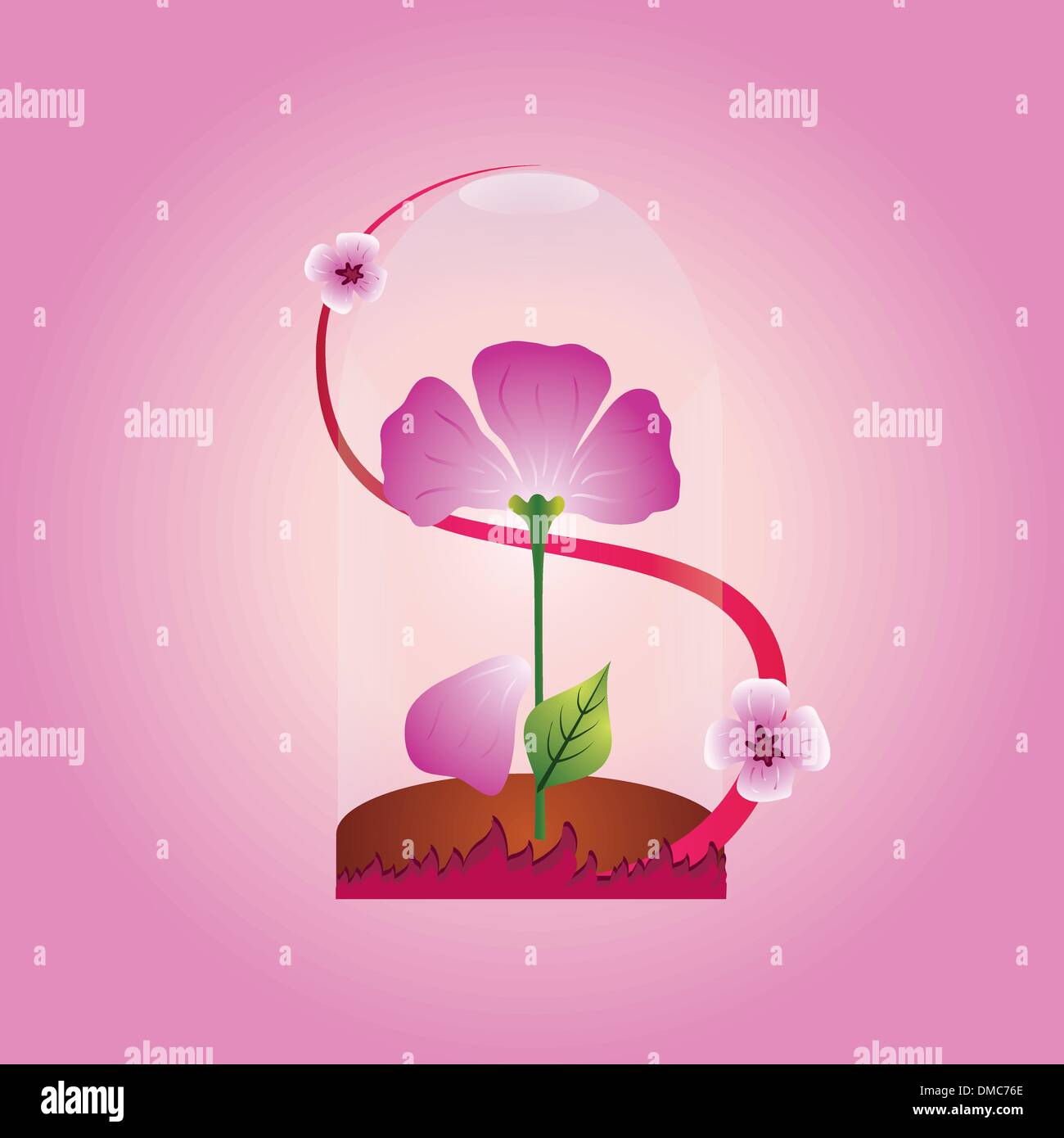 Purple flower wallpaper Stock Vector Images - Alamy