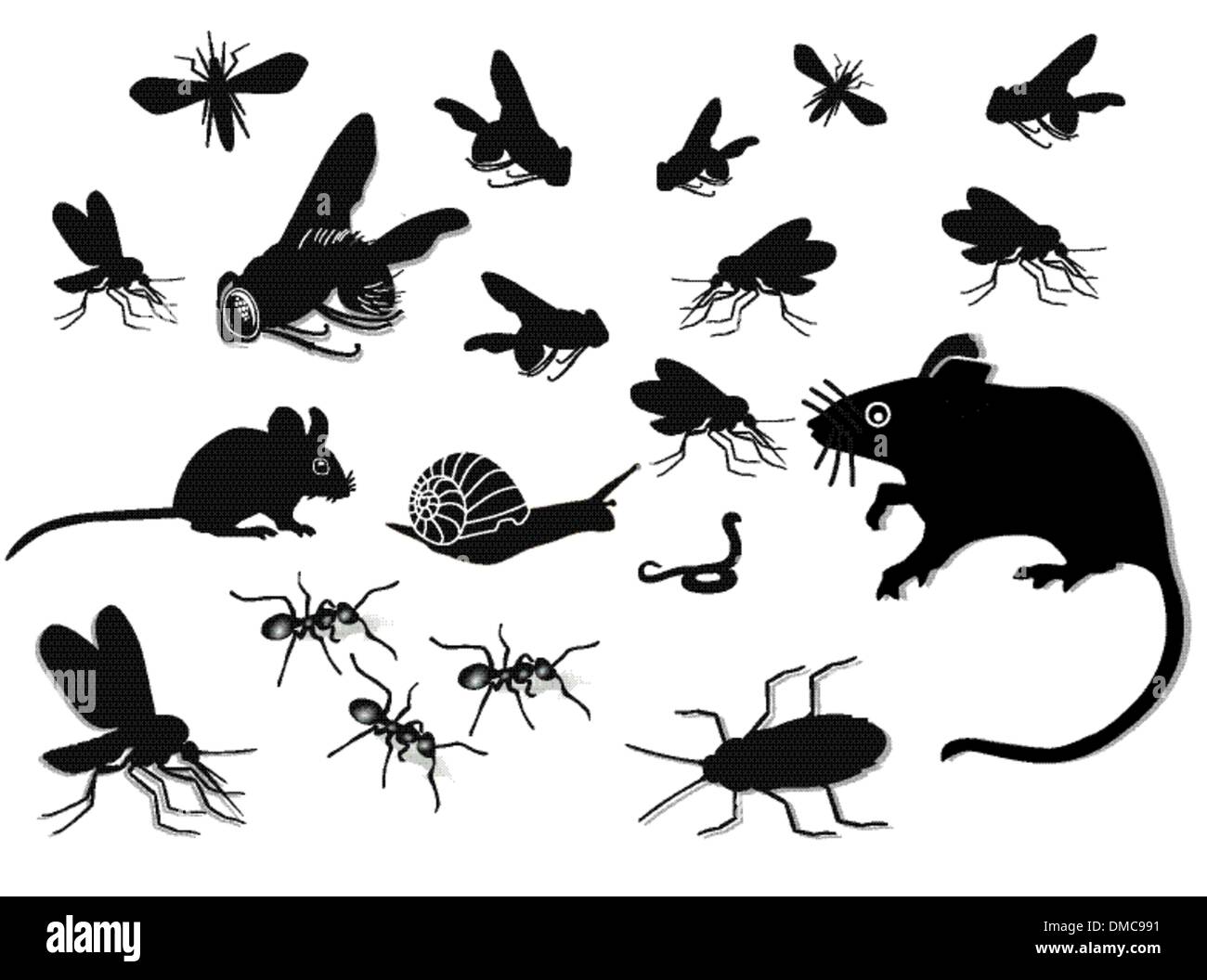 Pests and vermin Stock Vector