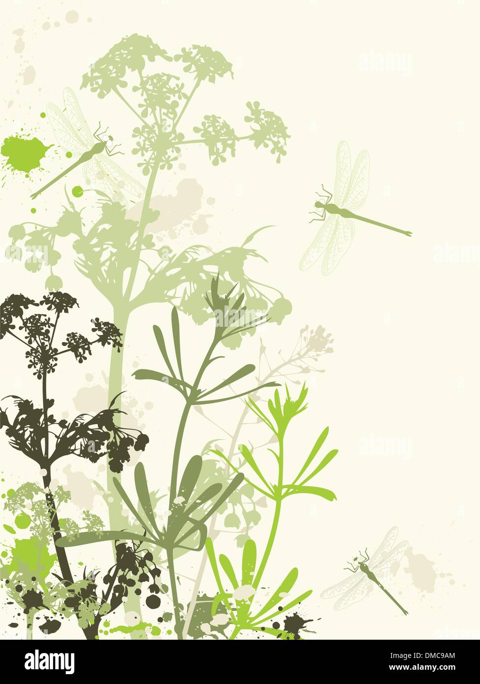 Grunge background with flowers Stock Vector Image & Art - Alamy