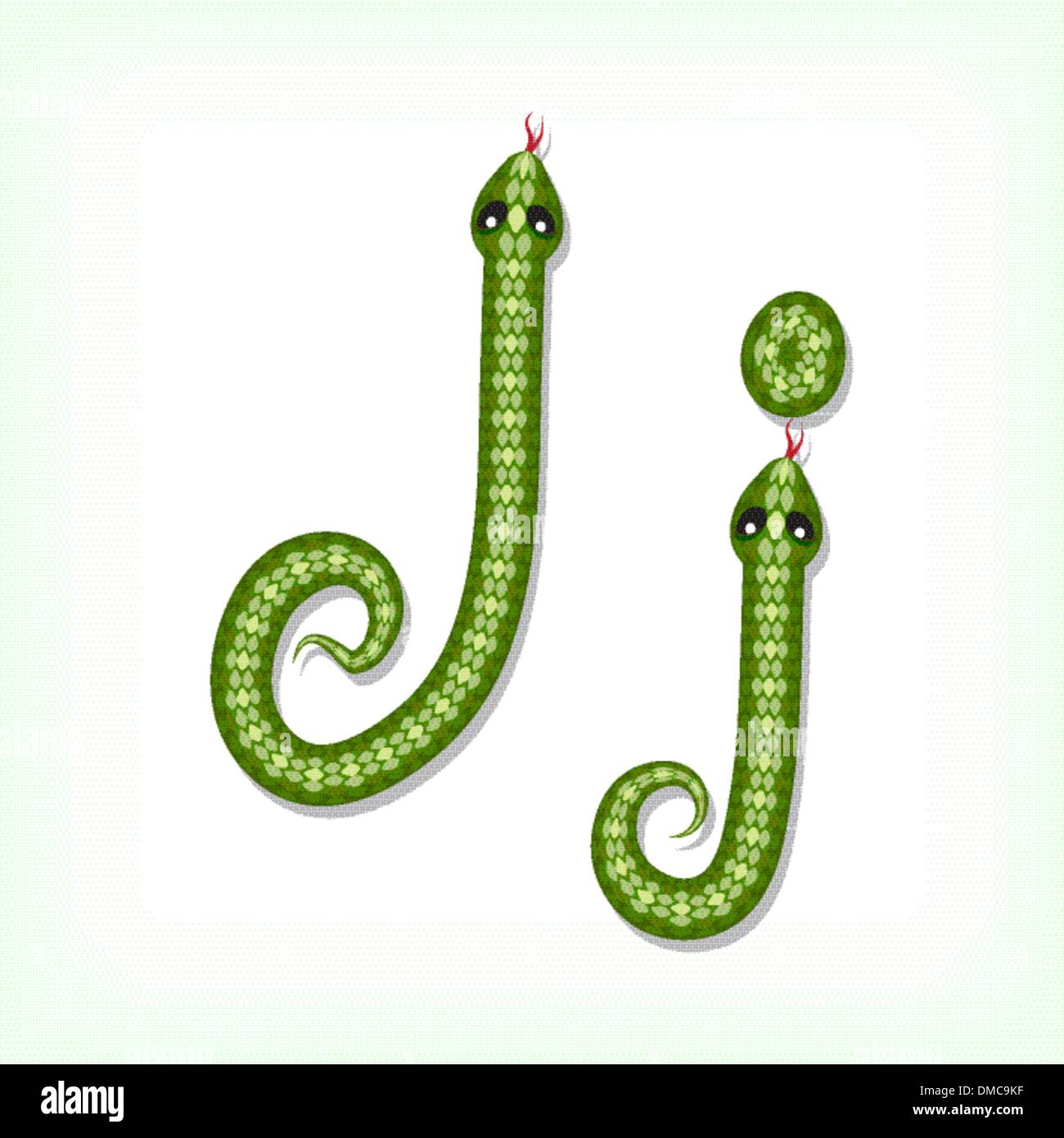 Snake Font Letter J Stock Vector Image Art Alamy