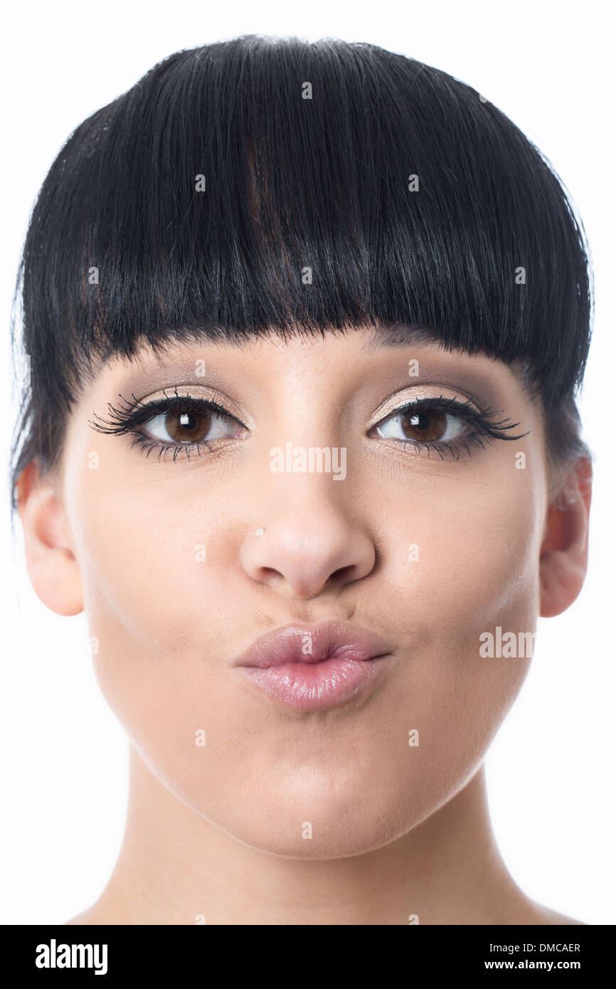 Pursed lips hi-res stock photography and images - Alamy