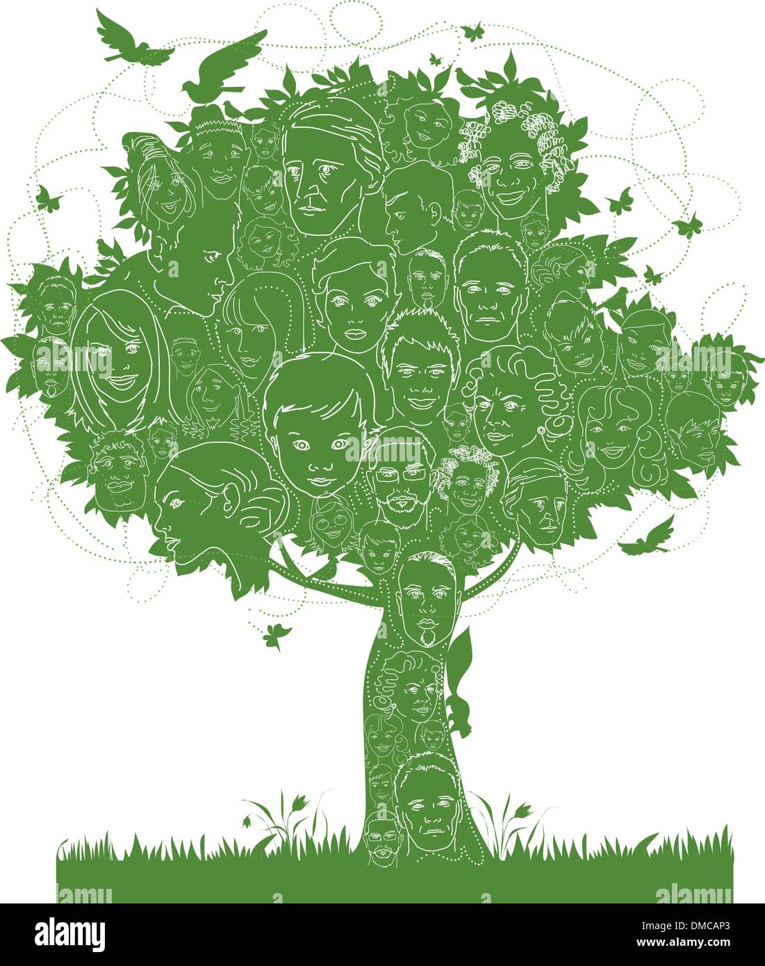 Family Tree Genealogy Vector High Resolution Stock Photography and