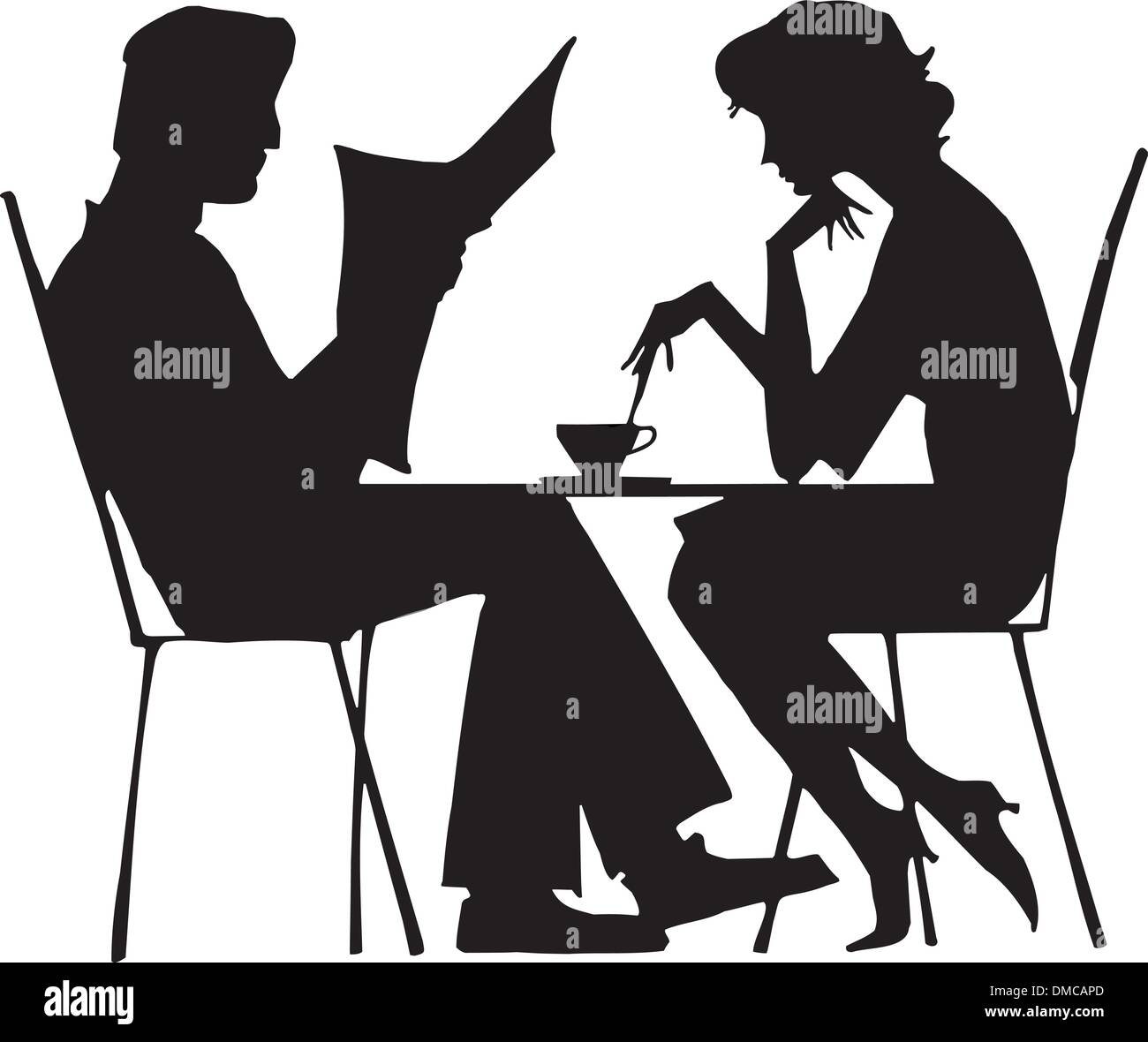 Sad couple and silhouette hi-res stock photography and images - Alamy