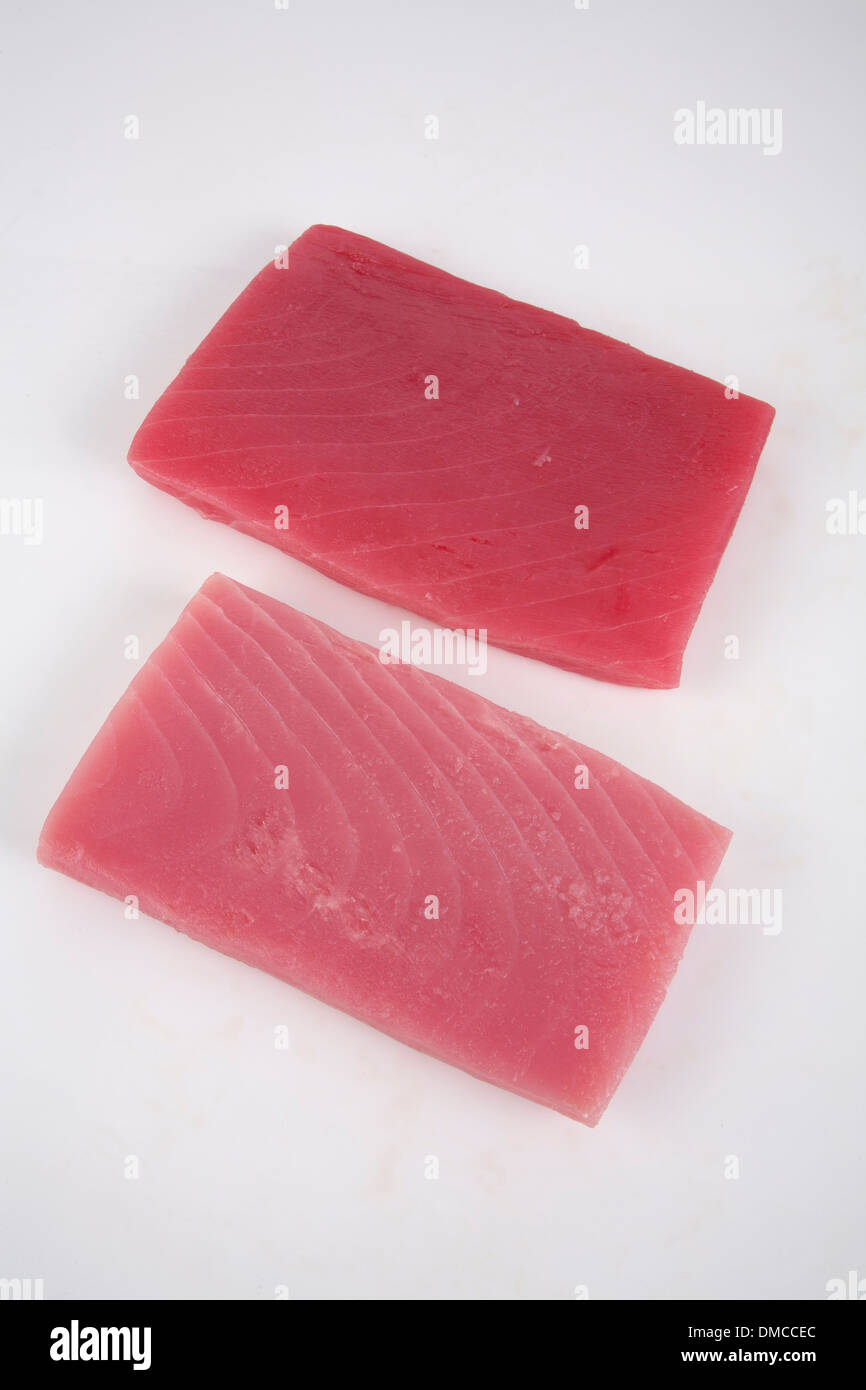 Frozen fish products laid on ice to be showcased for consumption