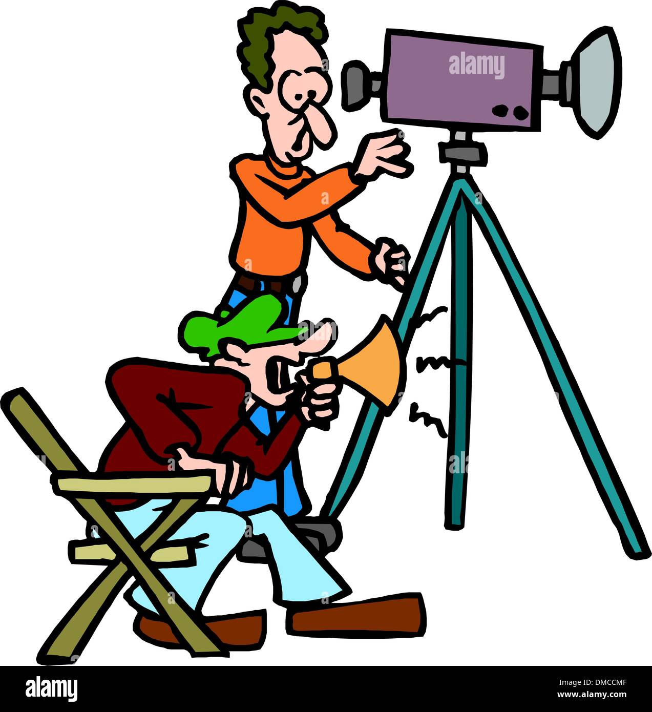 Cartoon man with movie camera Stock Vector Image & Art - Alamy