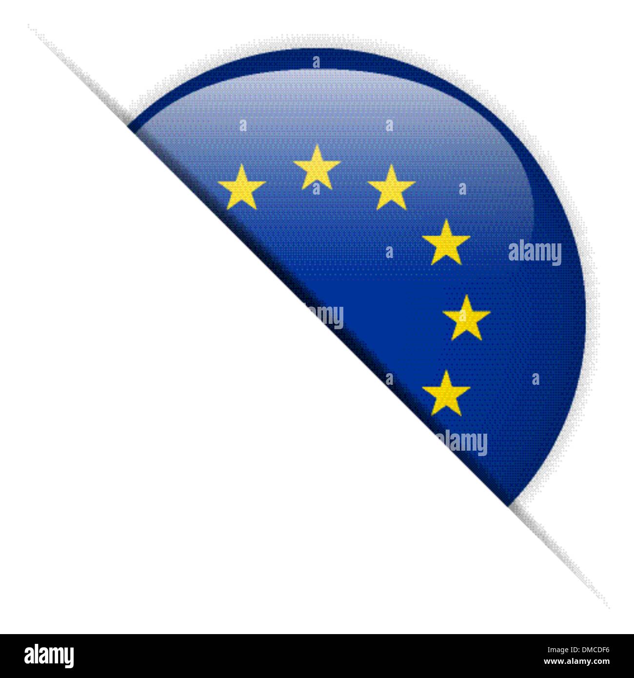 Europe Flag Glossy Button Stock Vector Image & Art Alamy