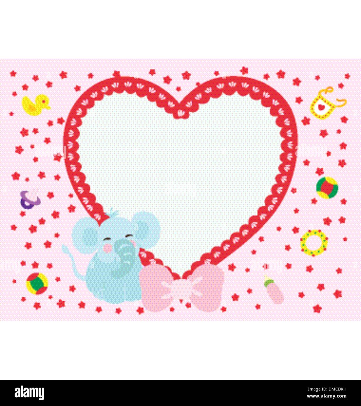 Little Elephant Blue New Born Stock Vector Image Art Alamy