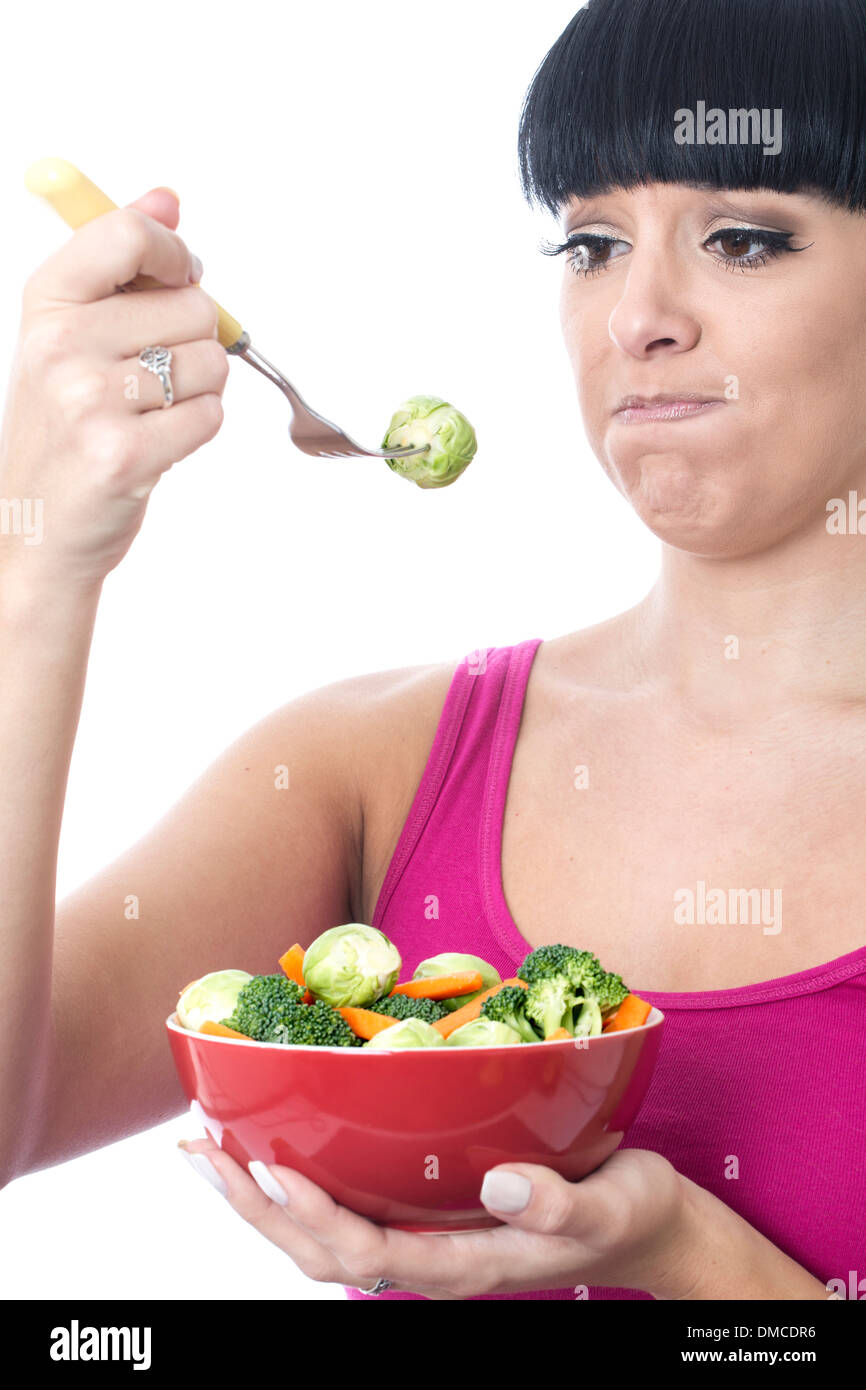 Woman eating vegetables not fruits hi-res stock photography and images ...