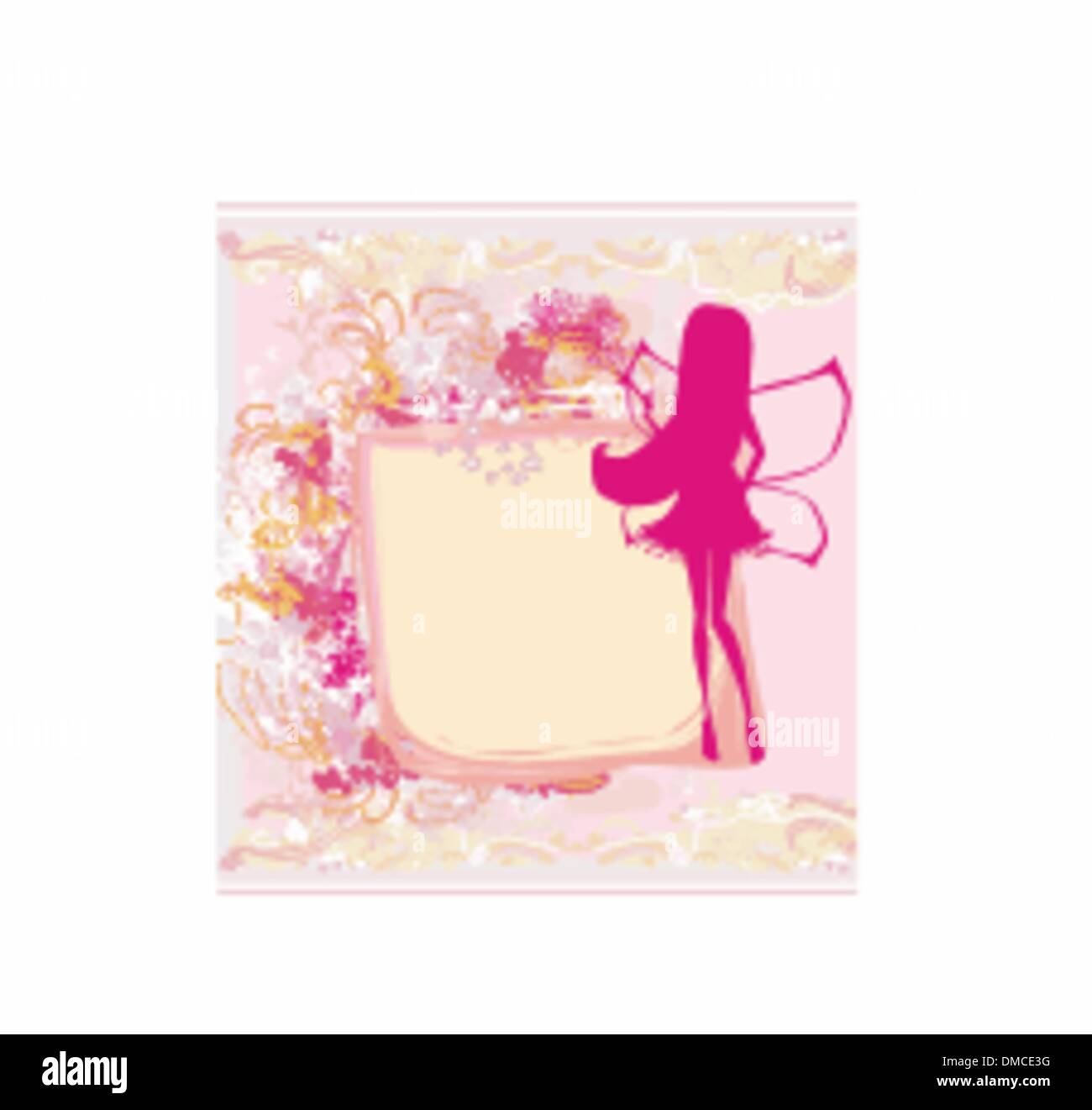 floral background with a beautiful fairy Stock Vector Image & Art - Alamy
