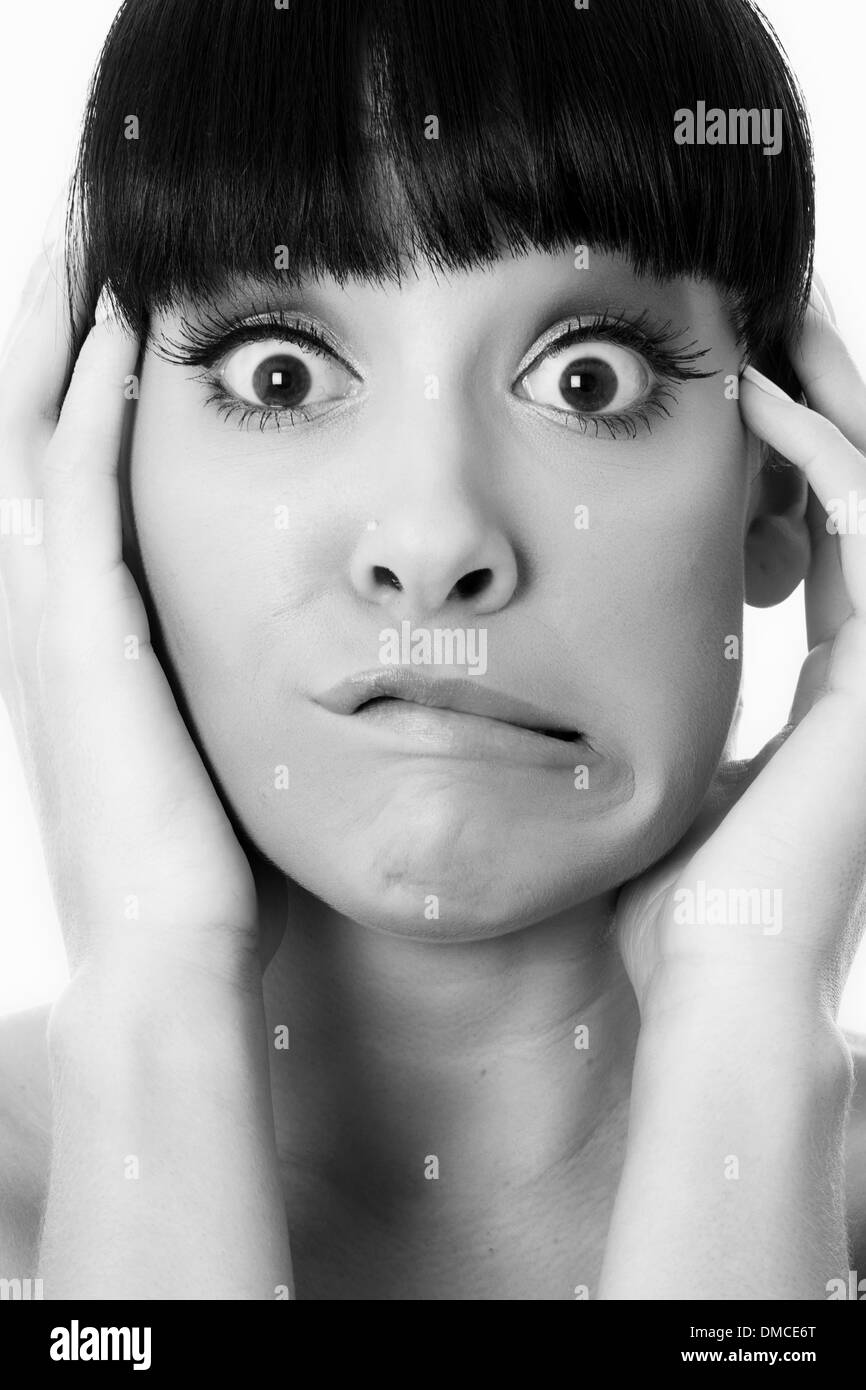 Pretty young confused woman hi-res stock photography and images - Alamy