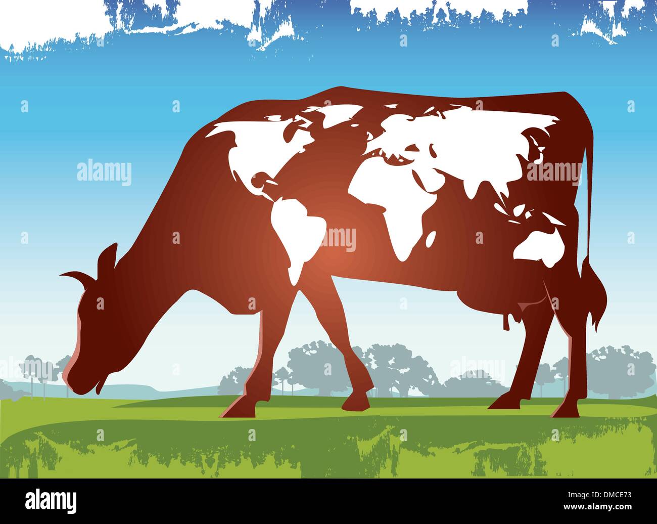 World farming cow Stock Vector Images - Alamy