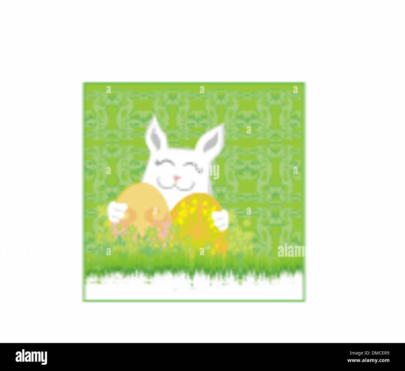 Illustration of happy Easter bunny carrying egg Stock Vector Image ...