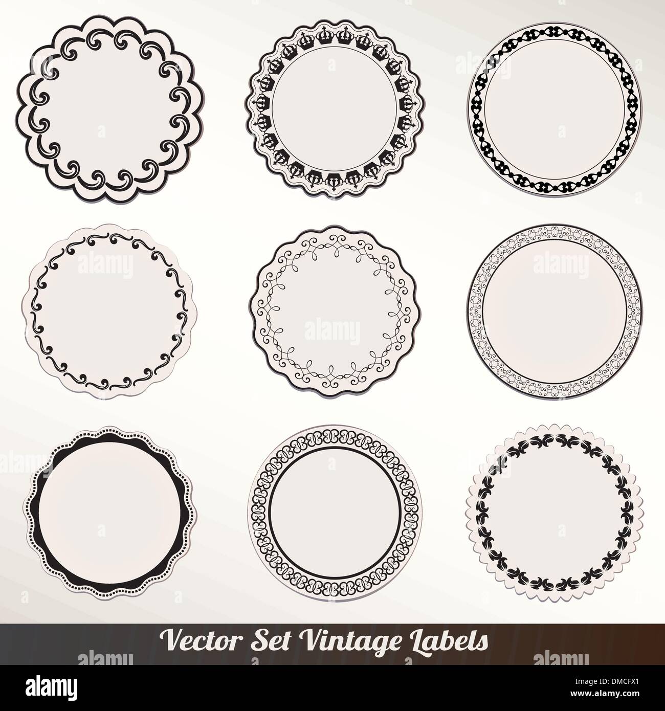 Vector Frame labels Set ornamental vintage decoration Stock Vector ...