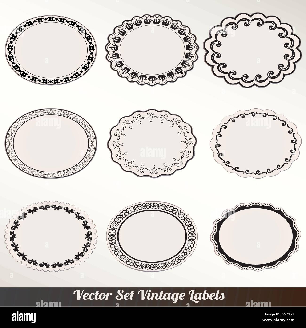Vector Frame labels Set ornamental vintage decoration Stock Vector ...