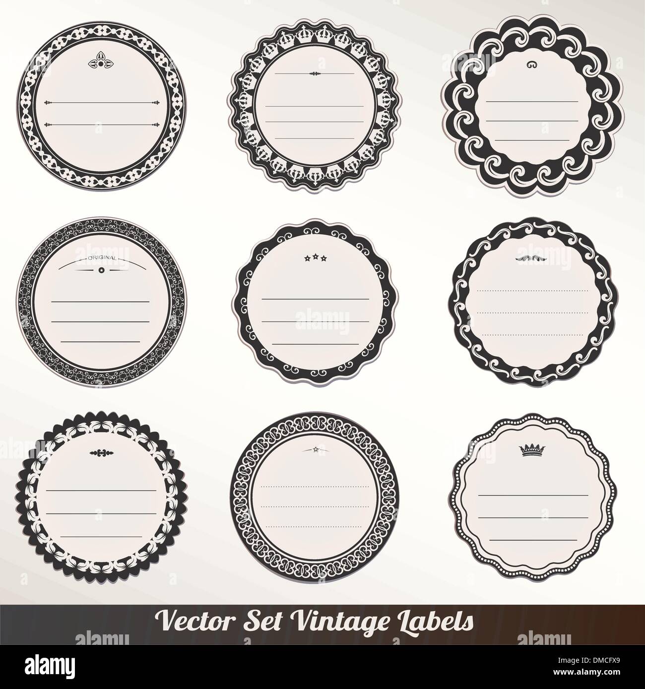 Vector Frame labels Set ornamental vintage decoration Stock Vector ...