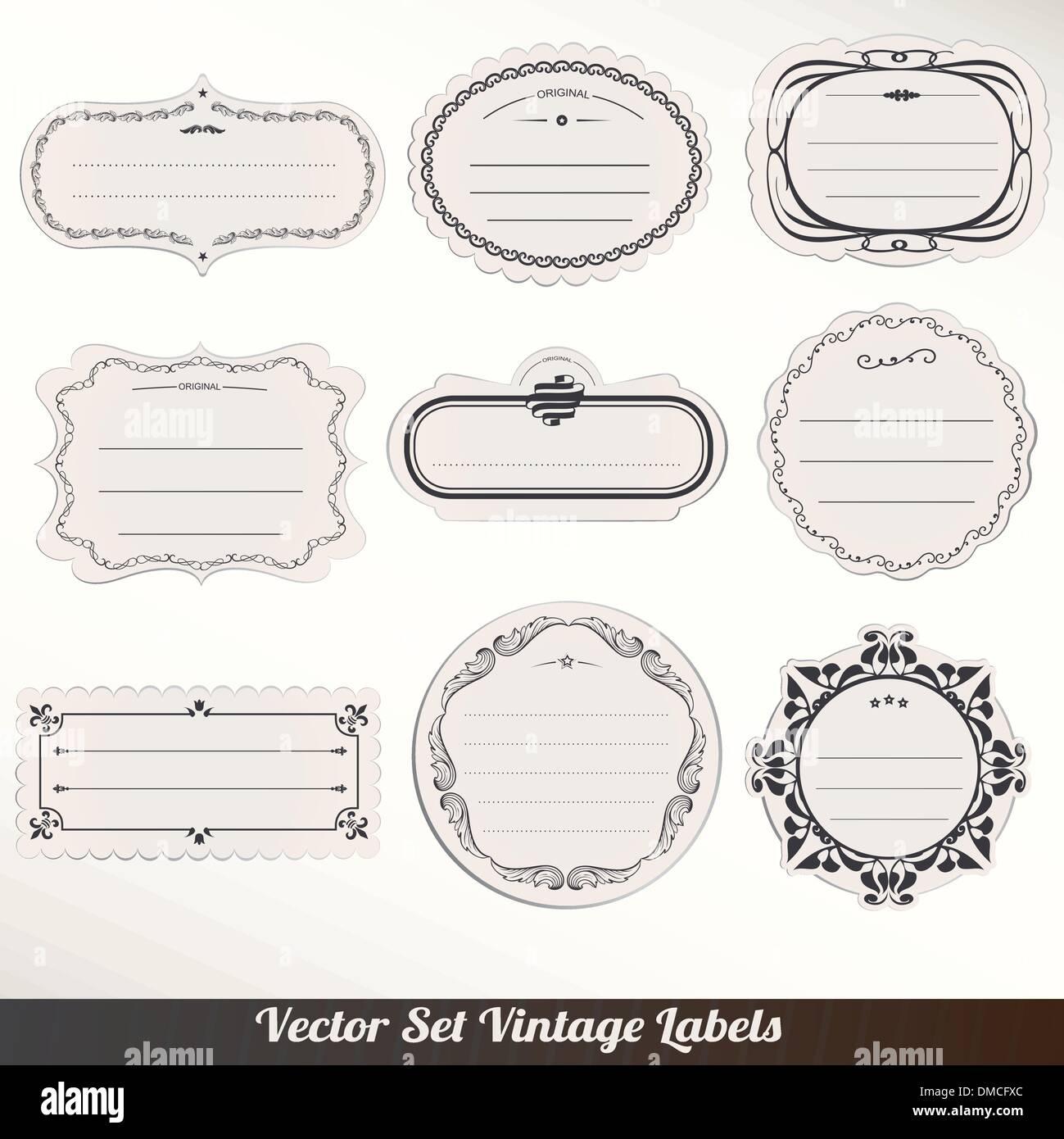 Vector Frame labels Set ornamental vintage decoration Stock Vector ...