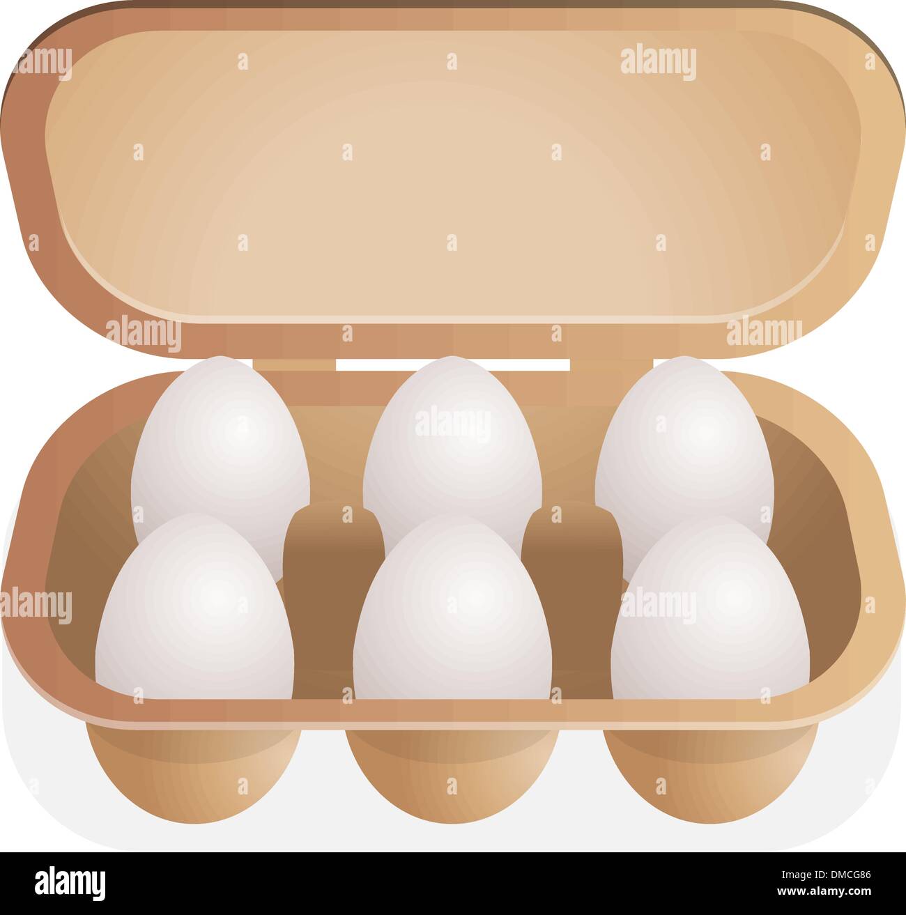 Eggs in container Stock Vector