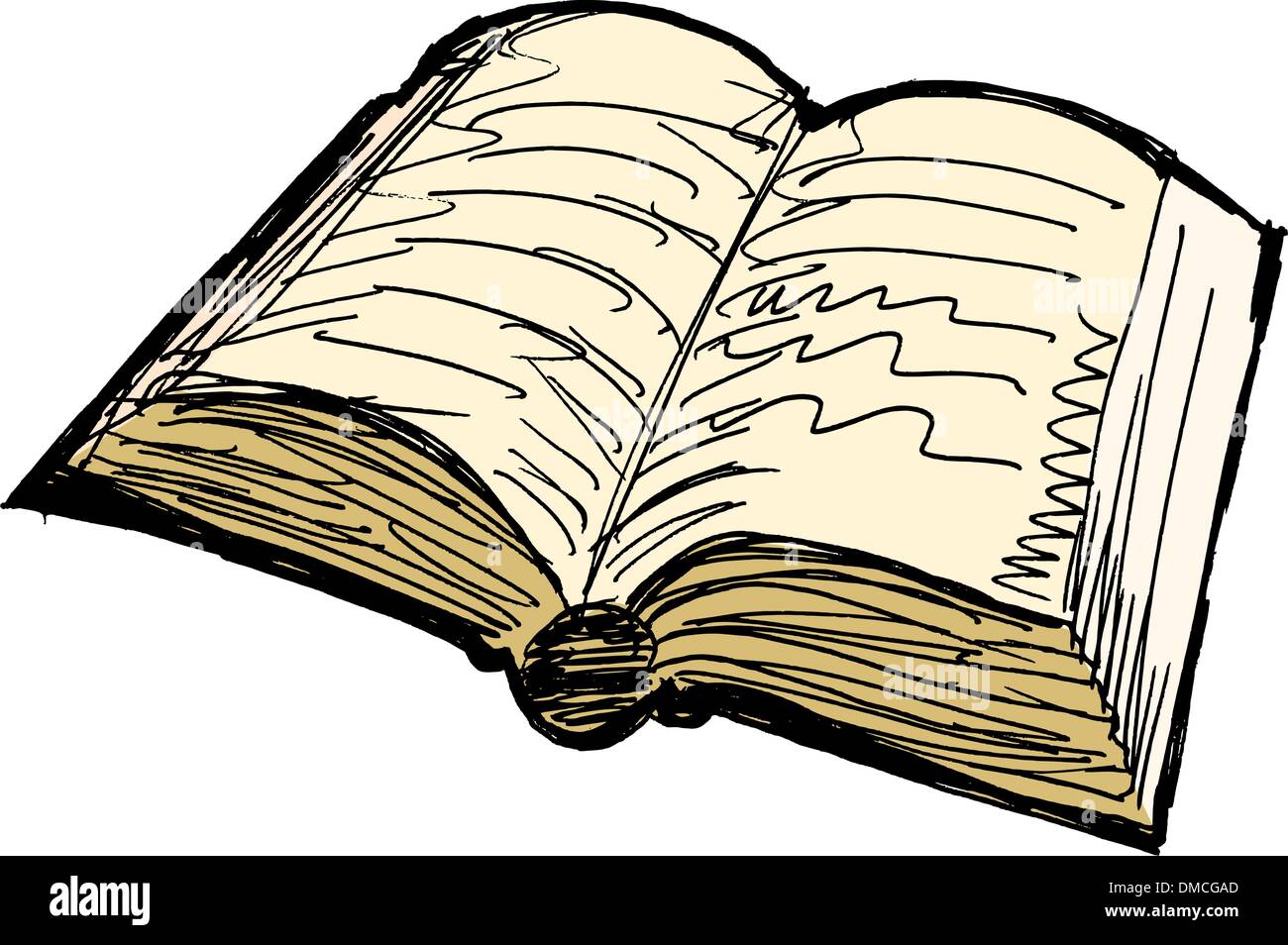 Vector hand drawing old book hires stock photography and images Alamy