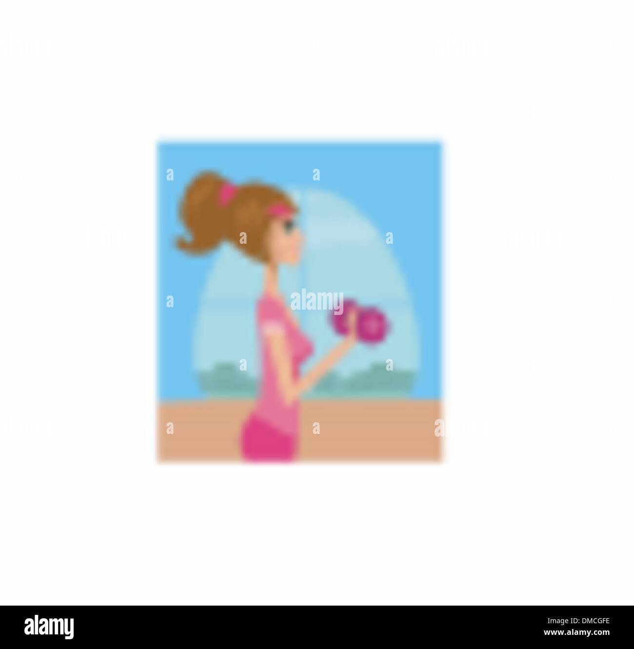 beautiful girl exercising in a gym Stock Vector Image & Art - Alamy