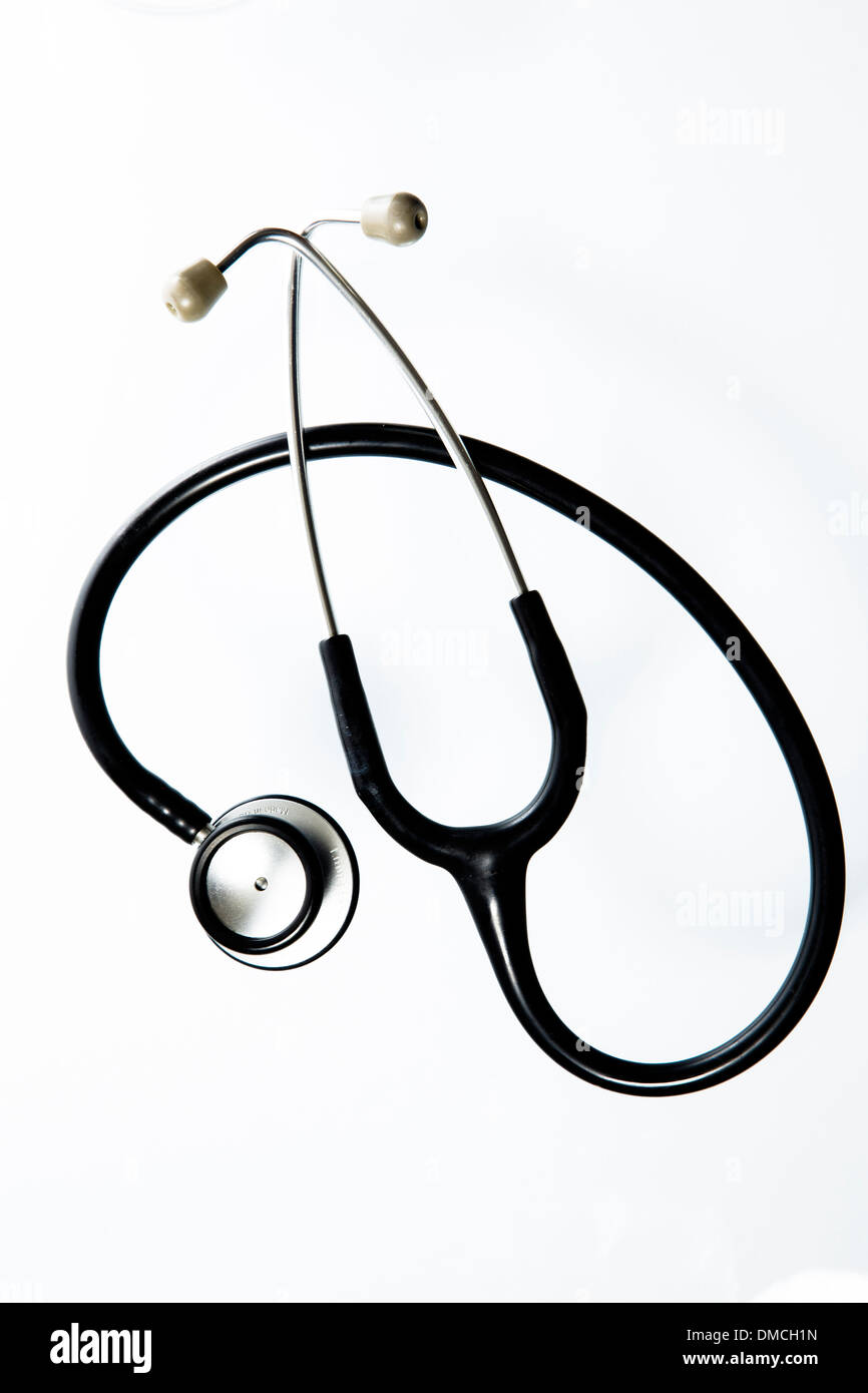Stethoscope on white background Stock Photo - Alamy