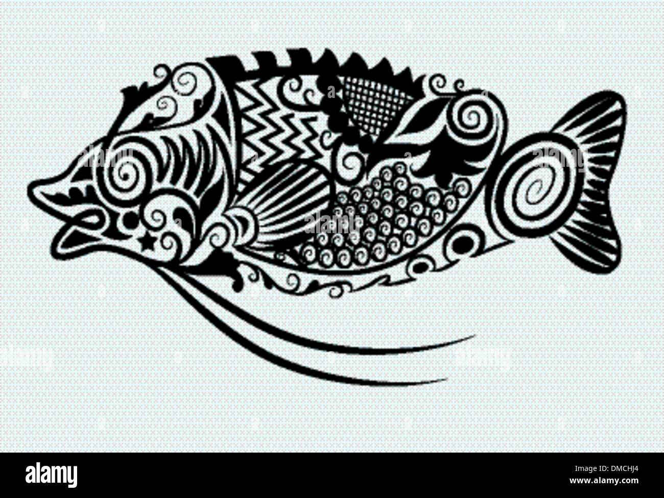 Fish ornament vector 1 Stock Vector Image & Art - Alamy