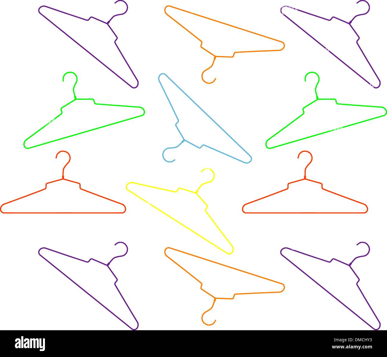Shopping seamless pattern with hangers Stock Vector
