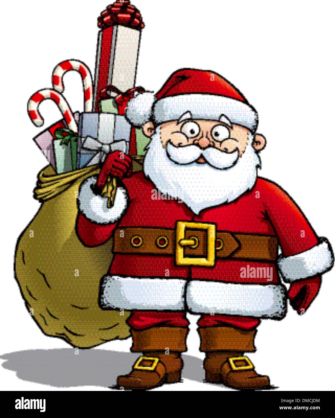 Santa Holding a Sack Stock Vector