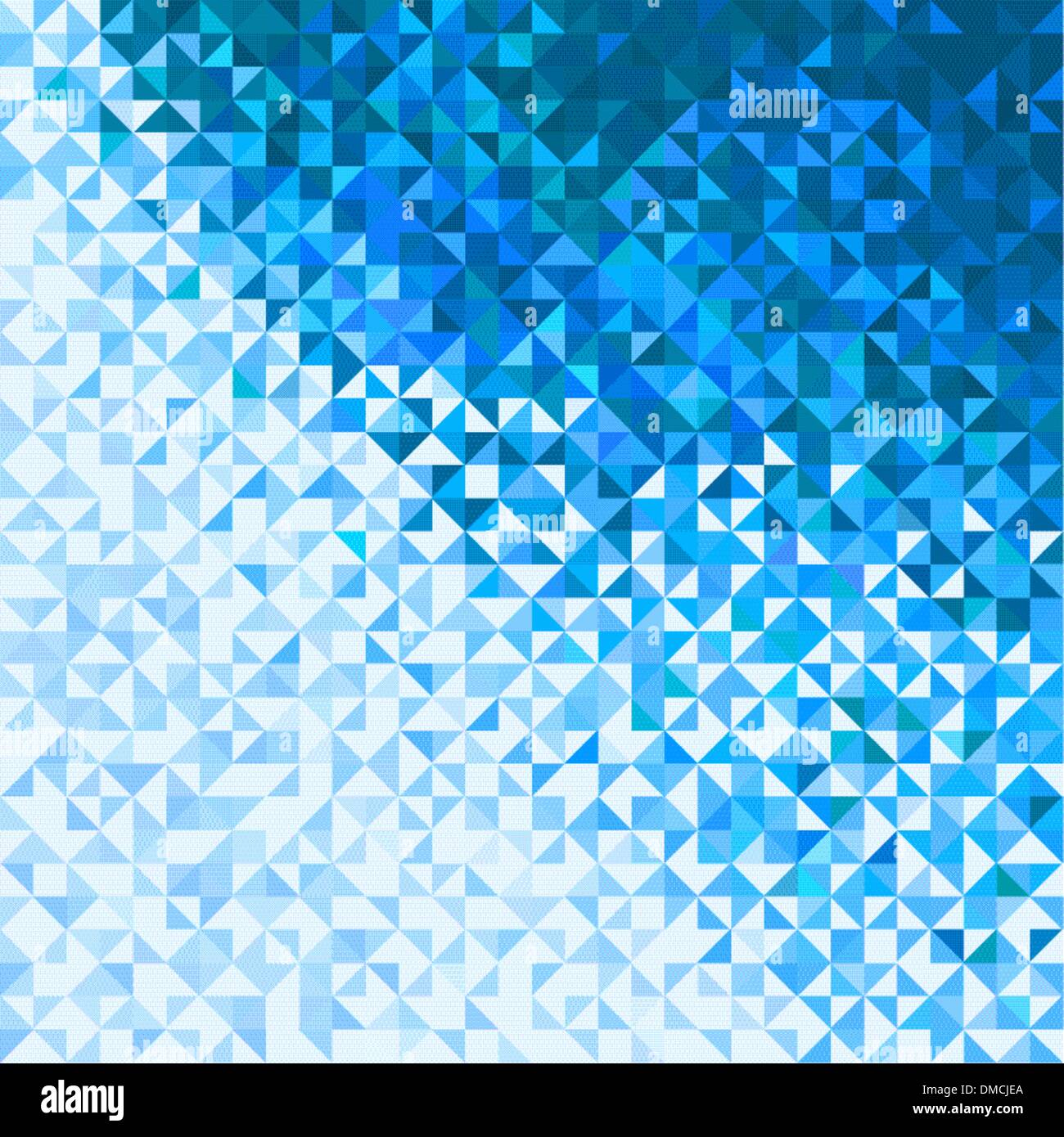 Abstract Lights Blue White Winter Sky or Snow Background. Pixel Stock Vector