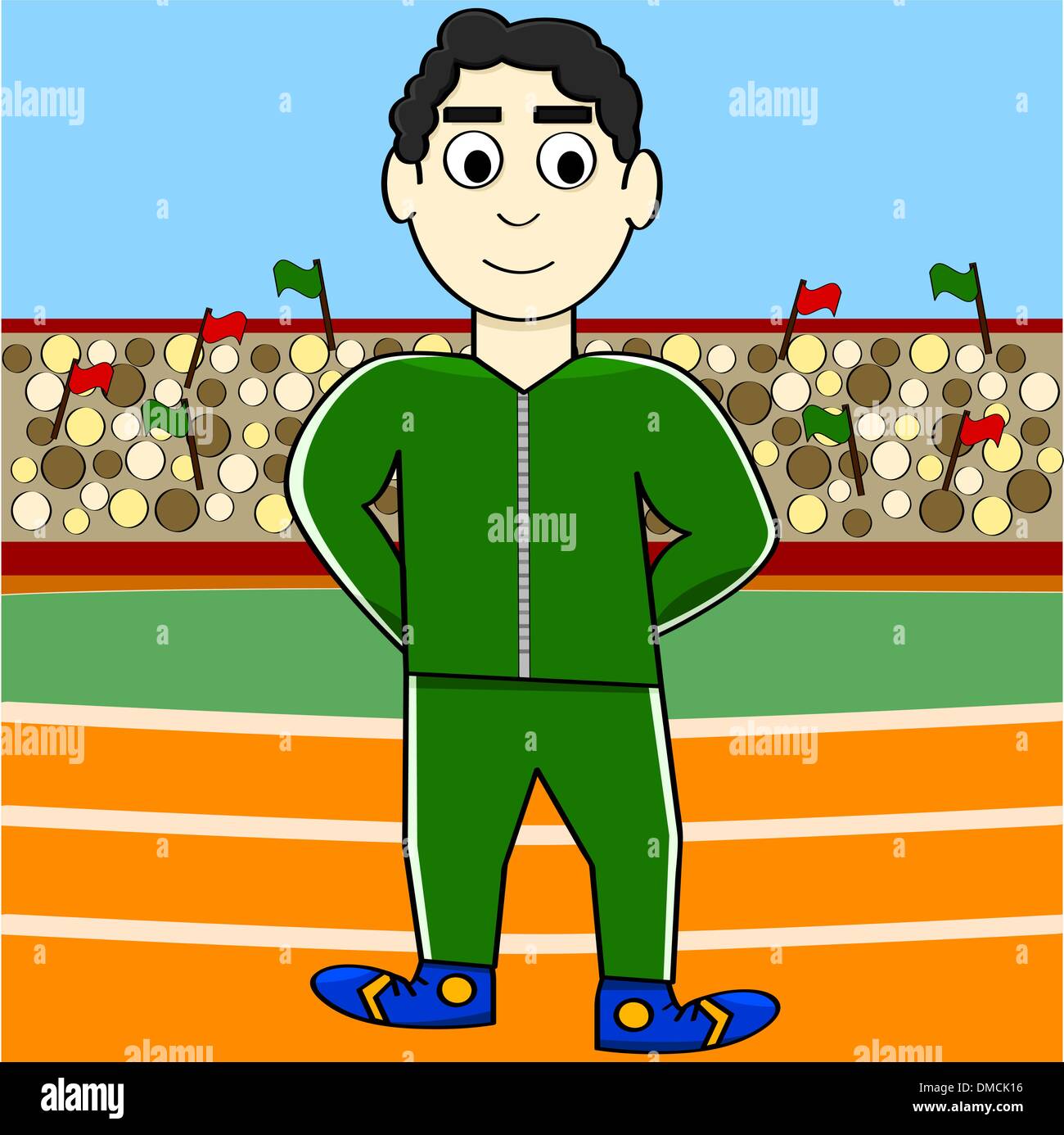 Cartoon athlete Stock Vector