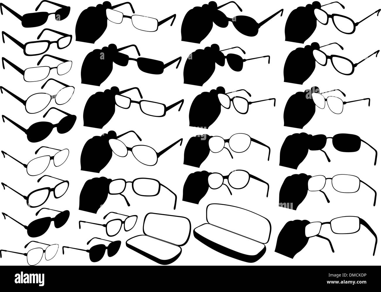 glasses in 3d Stock Vector