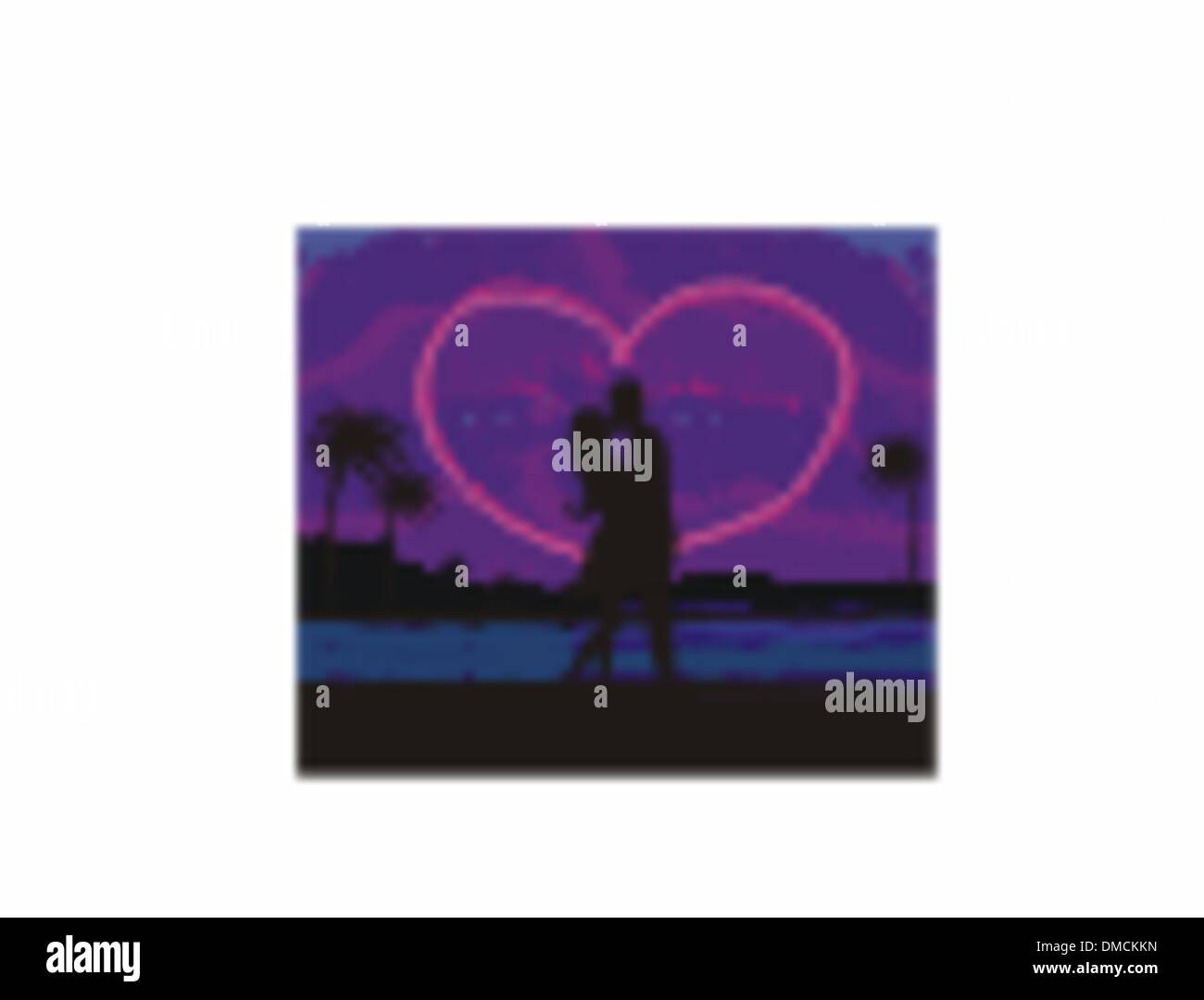 Couple Kiss On Beach Stock Vector Images Alamy