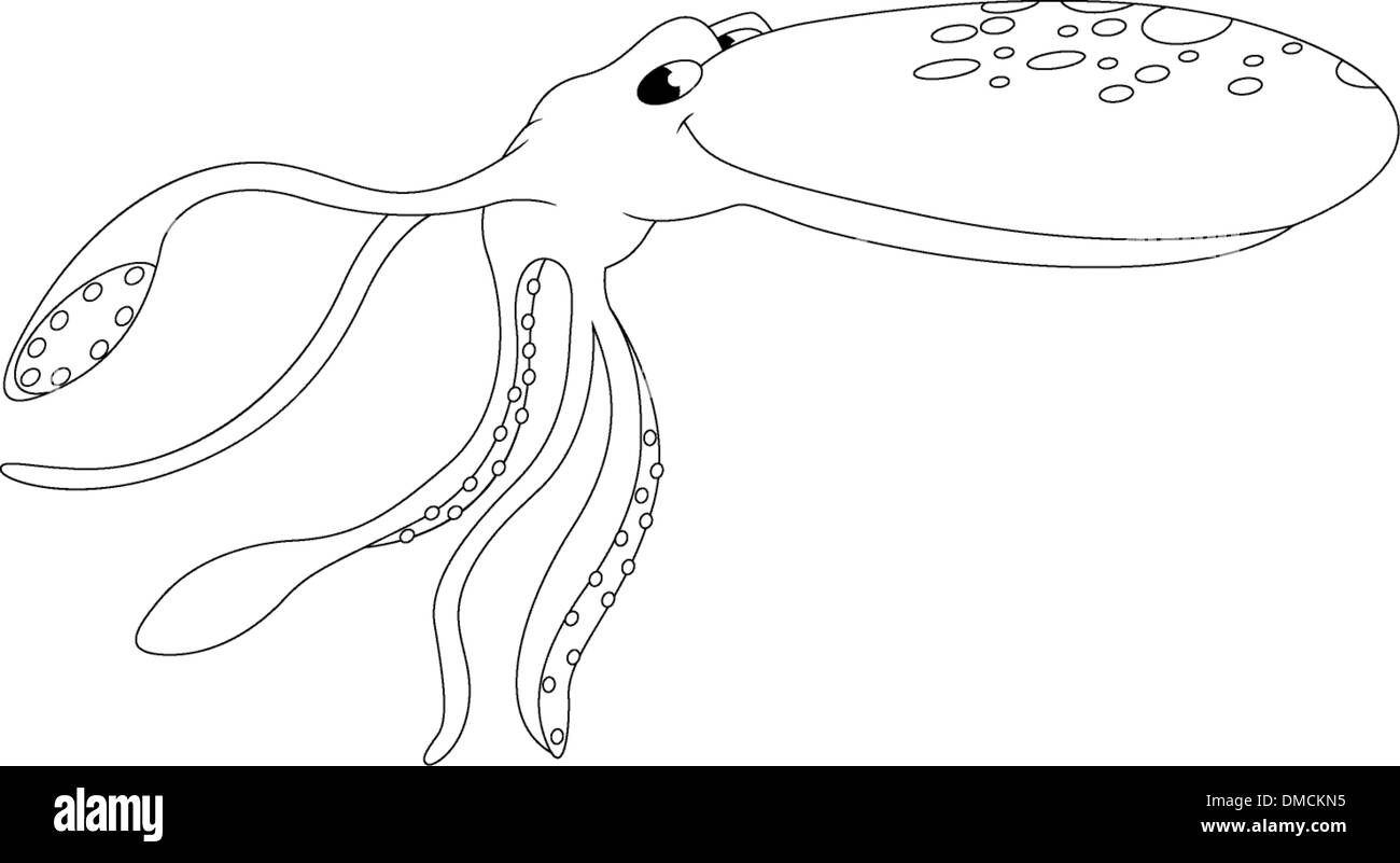 funny octopus cartoon sketch Stock Vector Image & Art - Alamy