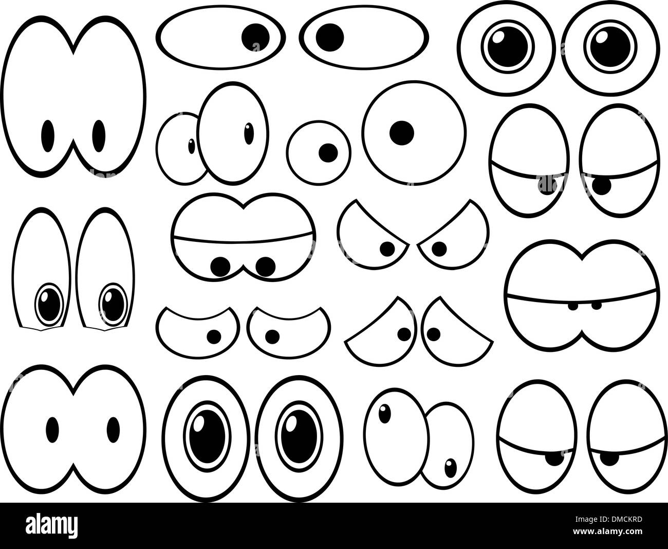 Cartoon eyes Stock Vector