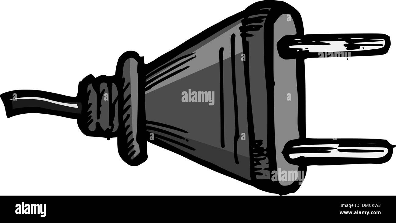 Electric white plug socket Stock Vector Images - Alamy