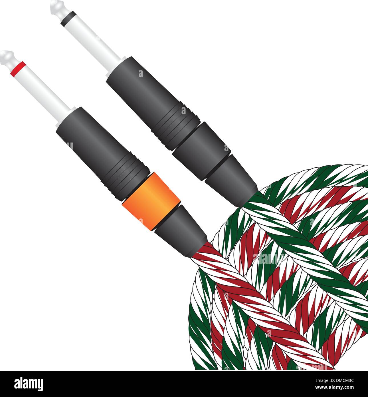 Musical Instrument Cables Pluged In Connector vector vectors hi-res stock photography and images - Alamy